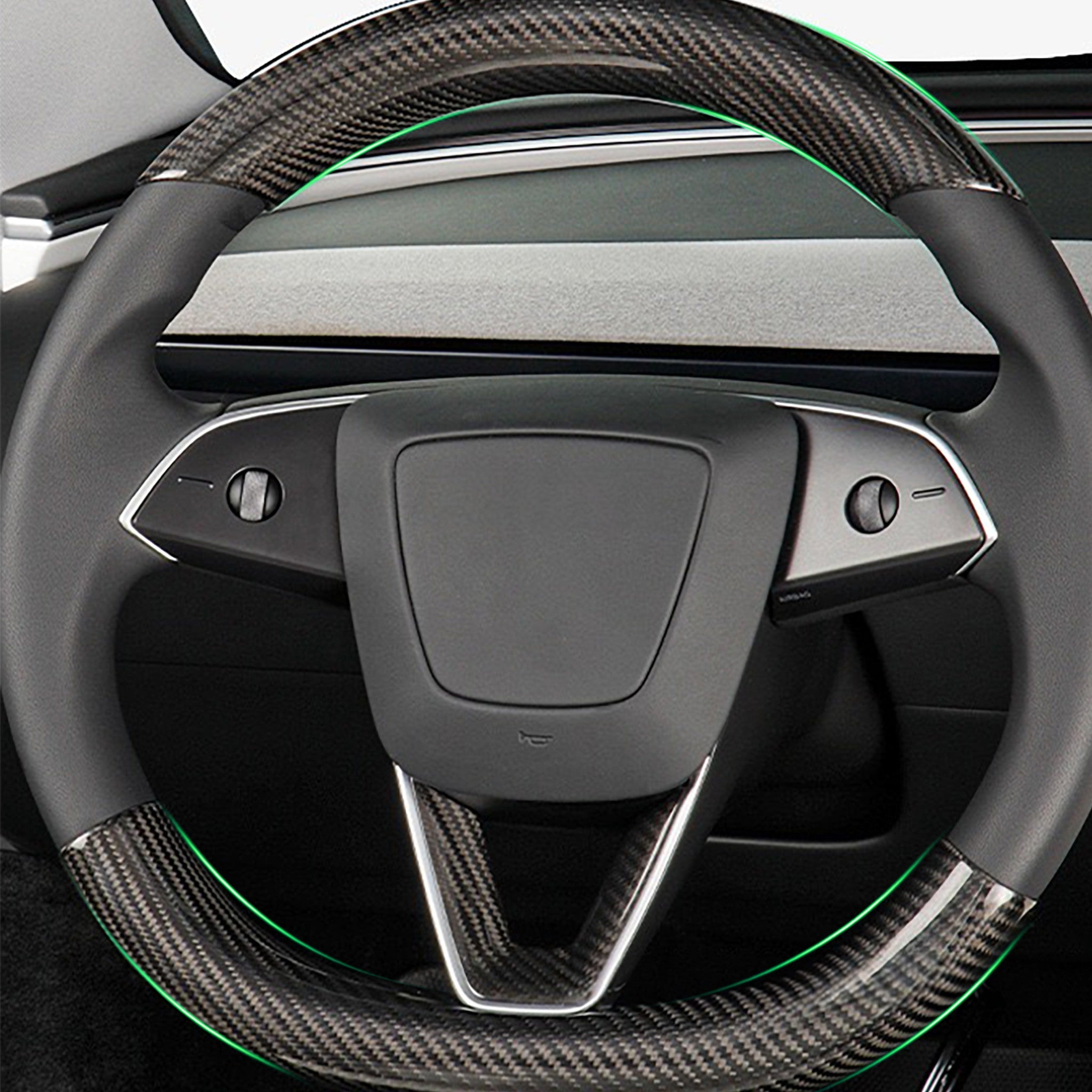 Premium Real Carbon Fiber Steering Wheel Cover for 2024 Tesla Model 3 Highland & 2025 Model Y Juniper - Upgrade Interior with Lightweight Carbon Fiber Trim (Perfect for Car Enthusiasts & Luxury Vehicle Customization)