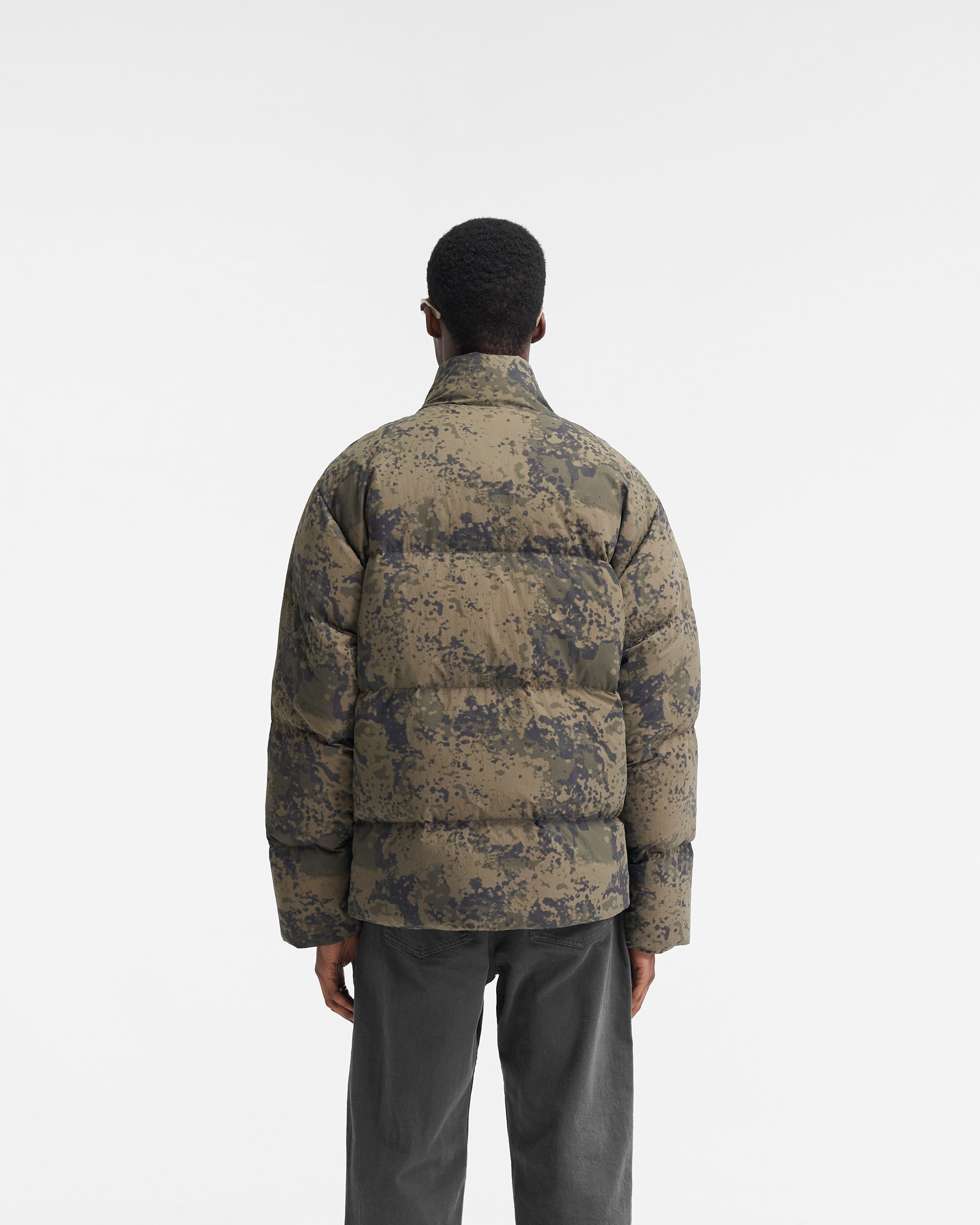 Men's Warm Camo Puffer Jacket - Lightweight Winter Coat for Outdoor Activities, Hunting & Hiking - Waterproof Windbreaker with Hood