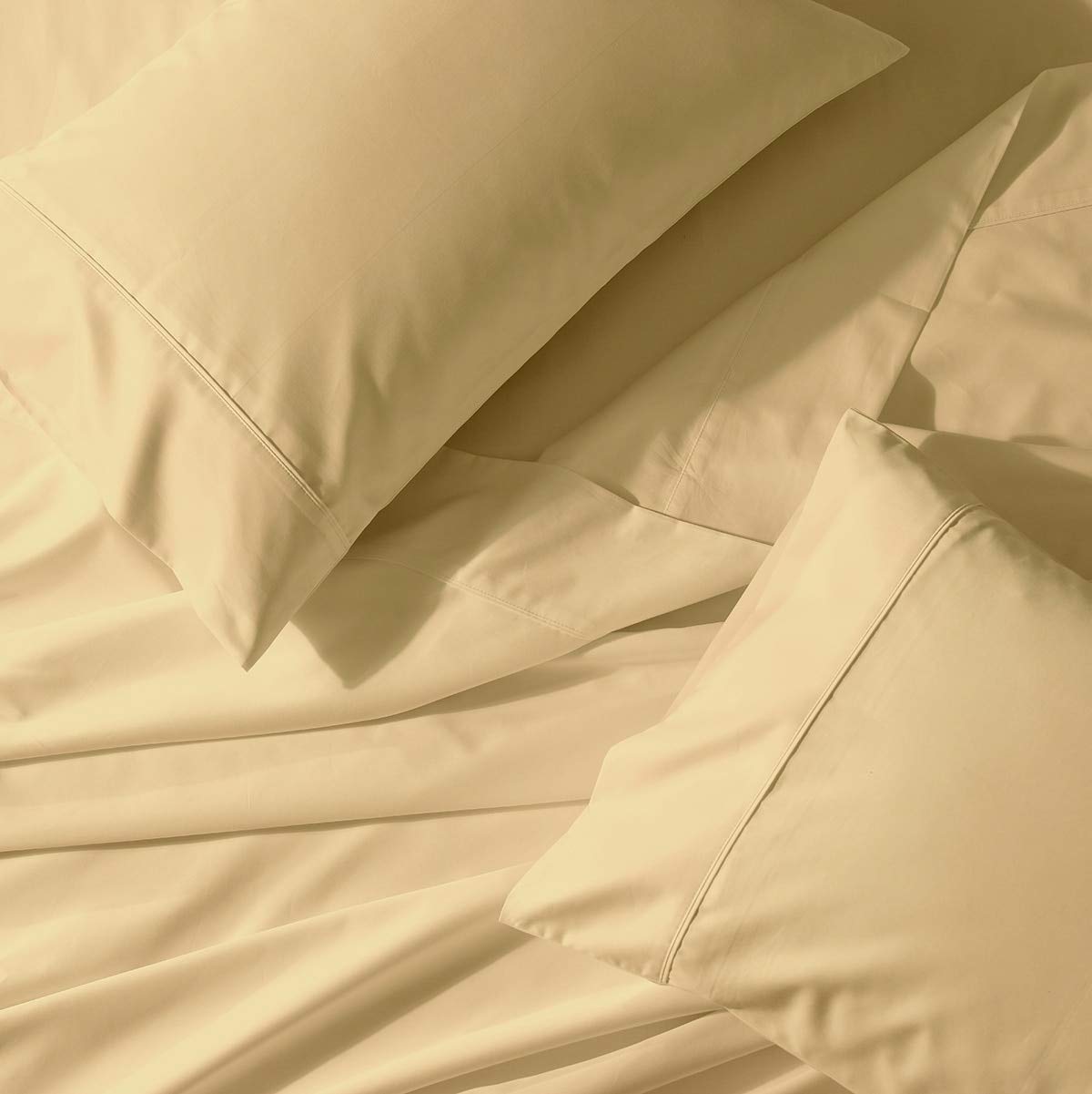 Premium 300-Thread-Count 100% Cotton Percale King Size Pillowcases - Set of 2 Ultra Soft & Breathable Bedding - Luxury Hotel Quality Pillow Covers for Cool Sleep - Perfect for Master Bedroom, Guest Room & Travel