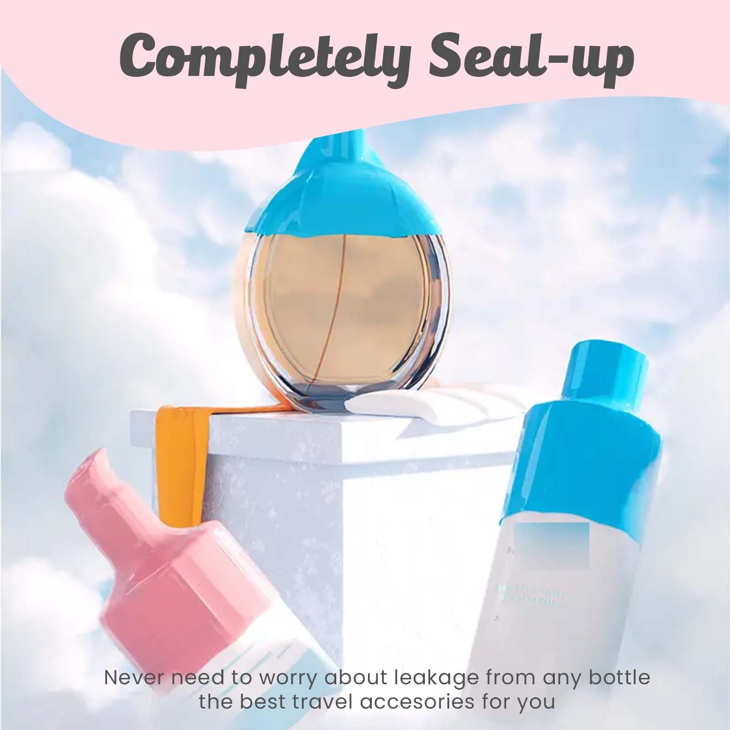 **Leak Proof Silicone Sleeves for Travel Bottles (4-Pack) - Reusable Toiletry Container Covers for Shampoo, Lotion & Cosmetics - Perfect for Airplane Carry-On, Gym Bag & Vacation Essentials**