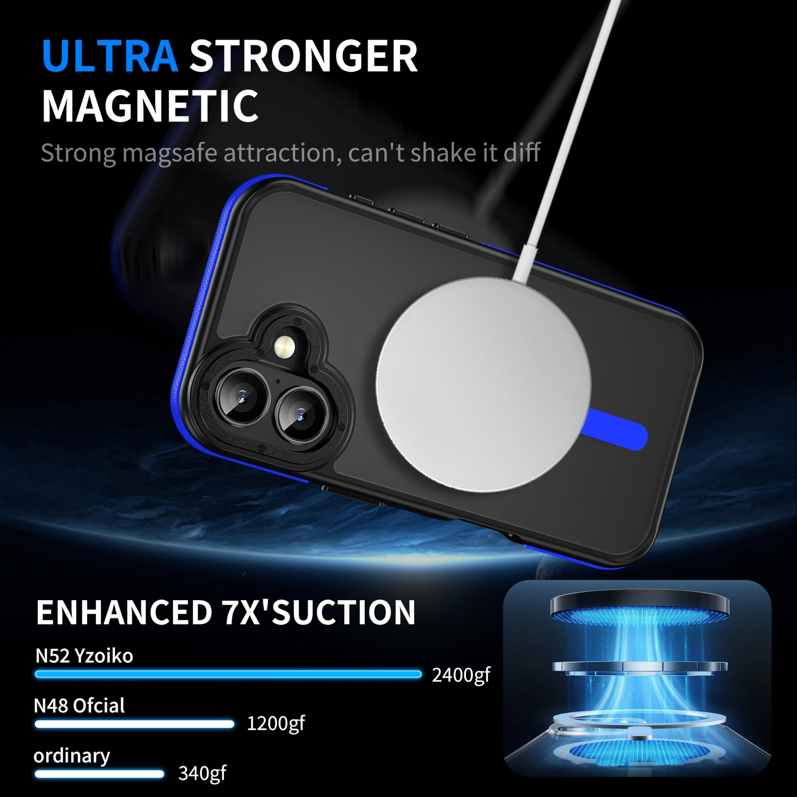 Ultra Slim Magnetic iPhone 16 Case [5X Military-Grade Protection] - Shockproof MagSafe Compatible Cover for iPhone 16 (6.1