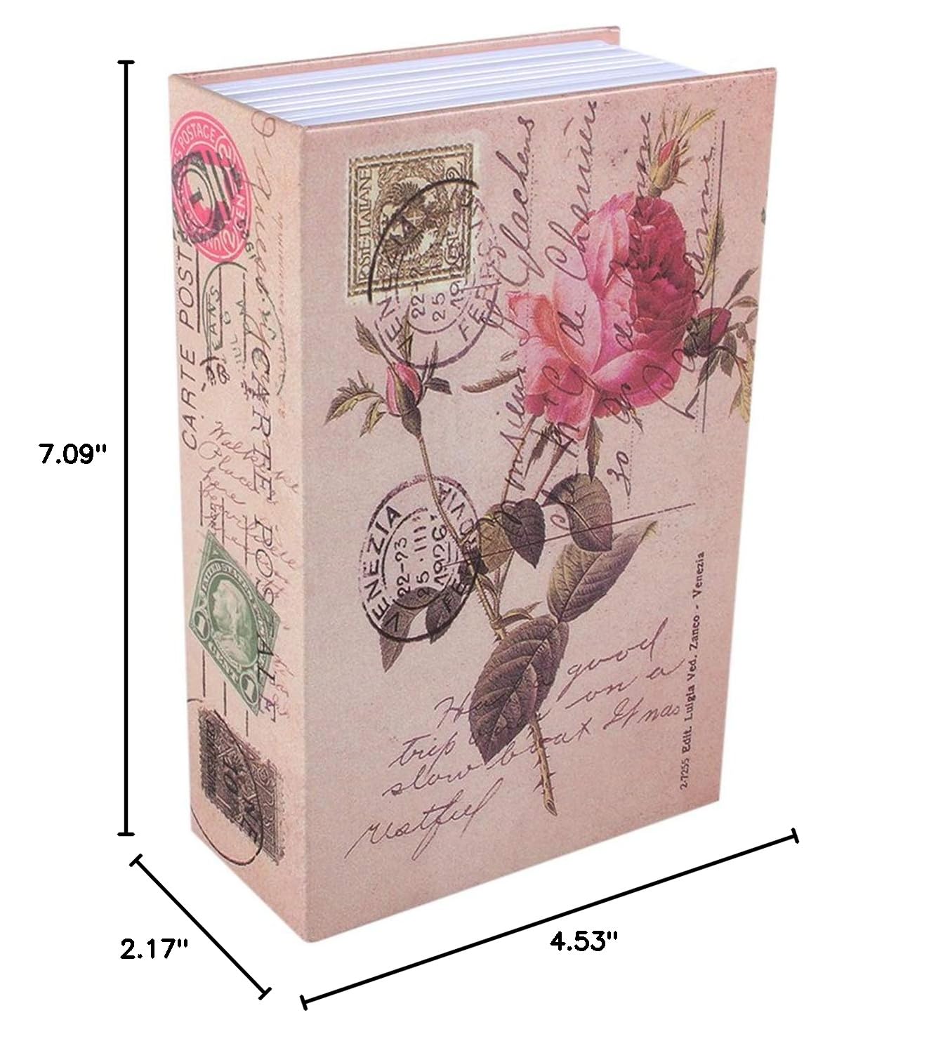 Portable Hidden Book Safe Box with Key Lock - Secure Storage for Jewelry, Passport, Money & Valuables - 7.09 x 4.53 x 2.17 inches - Perfect for Home, Travel & Secret Security