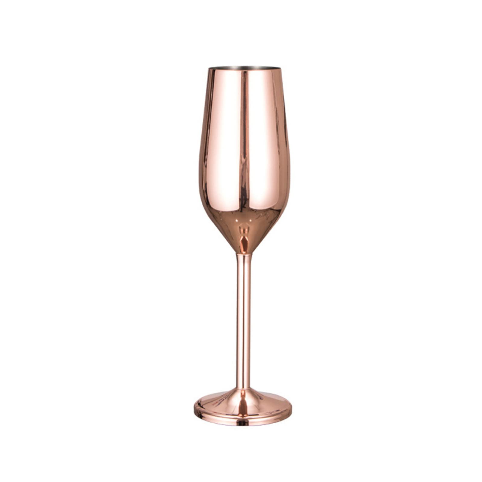 Premium 200ml Stainless Steel Champagne Flute - Elegant Wine Glass for Wedding, Bar & Party - Perfect for Red Wine, Beer, Juice & Cocktails - Ideal for Home Entertaining & Romantic Dinners