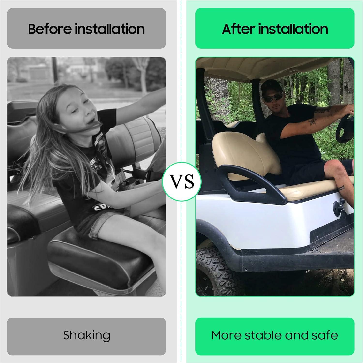 Premium Golf Cart Arm Rest & Hip Restraint for Club Car Precedent (2012 & Newer Models) - Comfortable Support for Long Rides - Perfect for Golf Courses, Resorts & Gated Communities