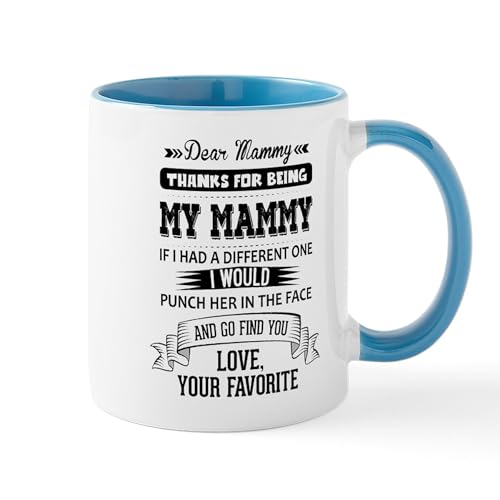 White/Blue Inside - Dear Mammy, Love, Your Favorite Mugs