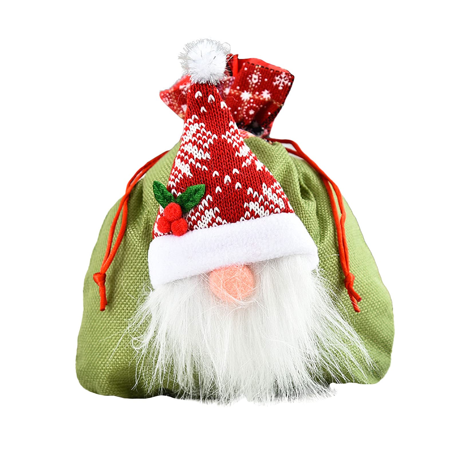 3Pcs Christmas Candy Tote Bags with Faceless Doll Design | Holiday Party Favors & Wedding Gift Bags | Perfect for Christmas Celebrations, Gift Exchanges & Candy Storage