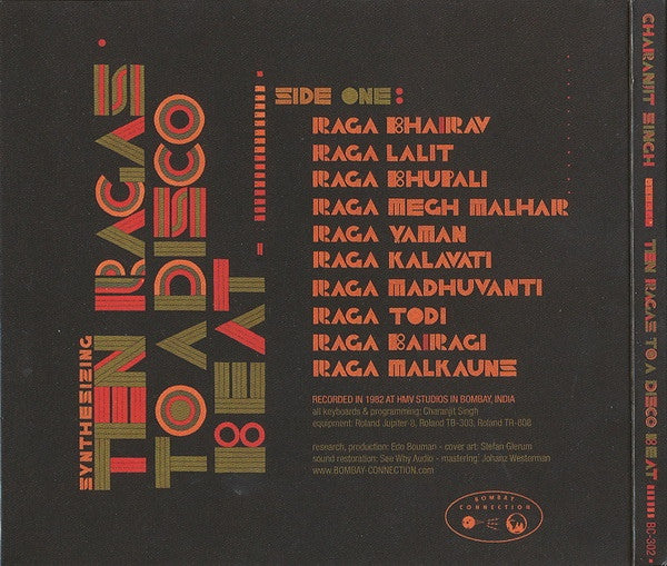 Charanjit Singh - Synthesizing: Ten Ragas To A Disco Beat (CD) | Bombay Connection BC 302 | Indian Electronic Fusion Music | Perfect for Yoga, Meditation & Retro Dance Parties