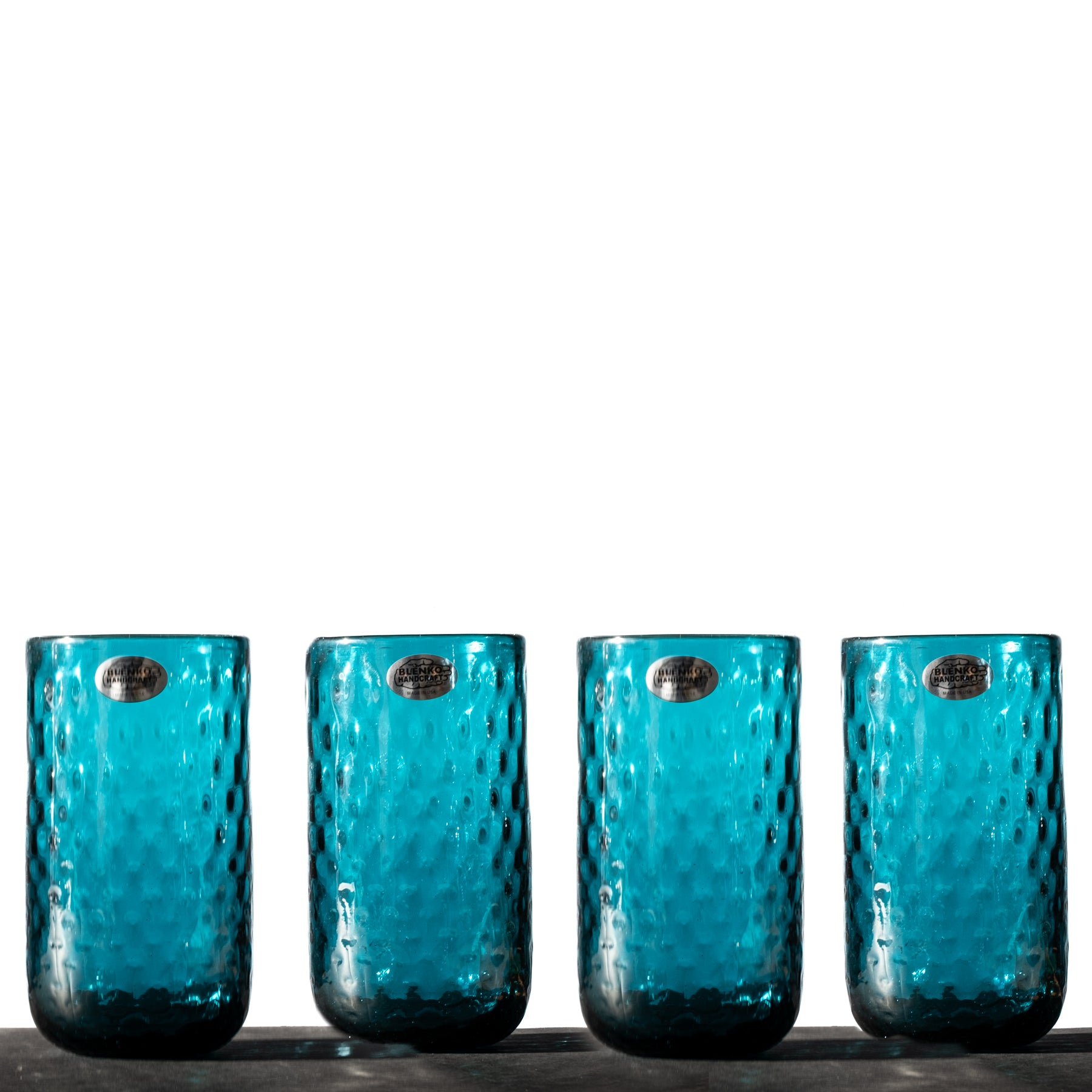 2510L Large Diamond Optic Tumbler Set - 4-Piece Insulated Stainless Steel Cups with Lids & Straws, Cerulean Blue - Perfect for Iced Coffee, Smoothies, and Cold Drinks at Home, Office or Outdoor Activities