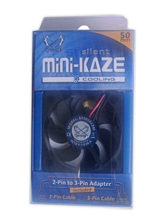Scythe 50mm x 10mm Silent Mini Kaze Fan SY501012M - Ultra Quiet Cooling Fan for PC, Laptop, Gaming Console & Electronics - Perfect for Computer Cases, CPU Cooling & Small Spaces