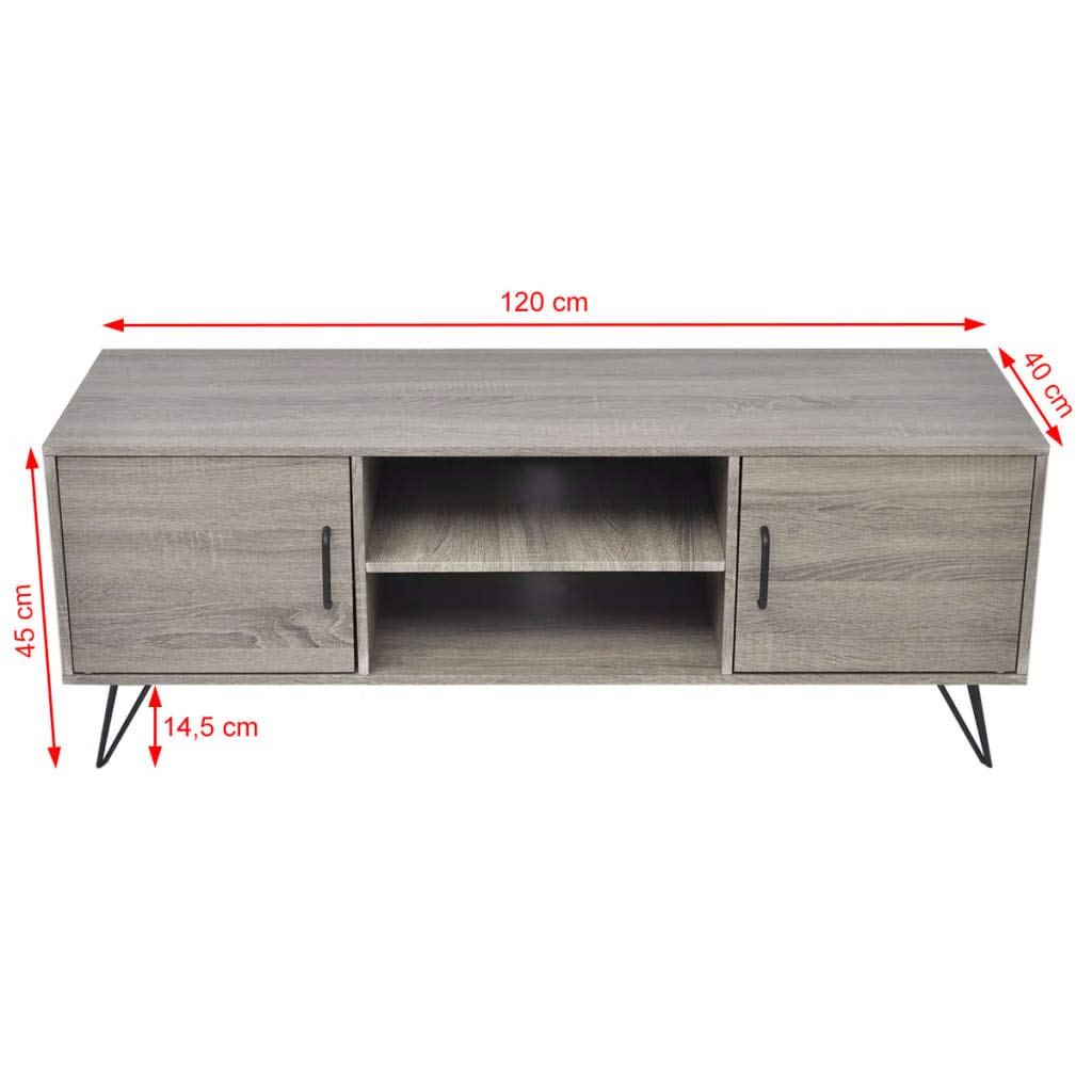 Modern TV Stand with Storage - 50 Inch TV Console Entertainment Center, 47.2