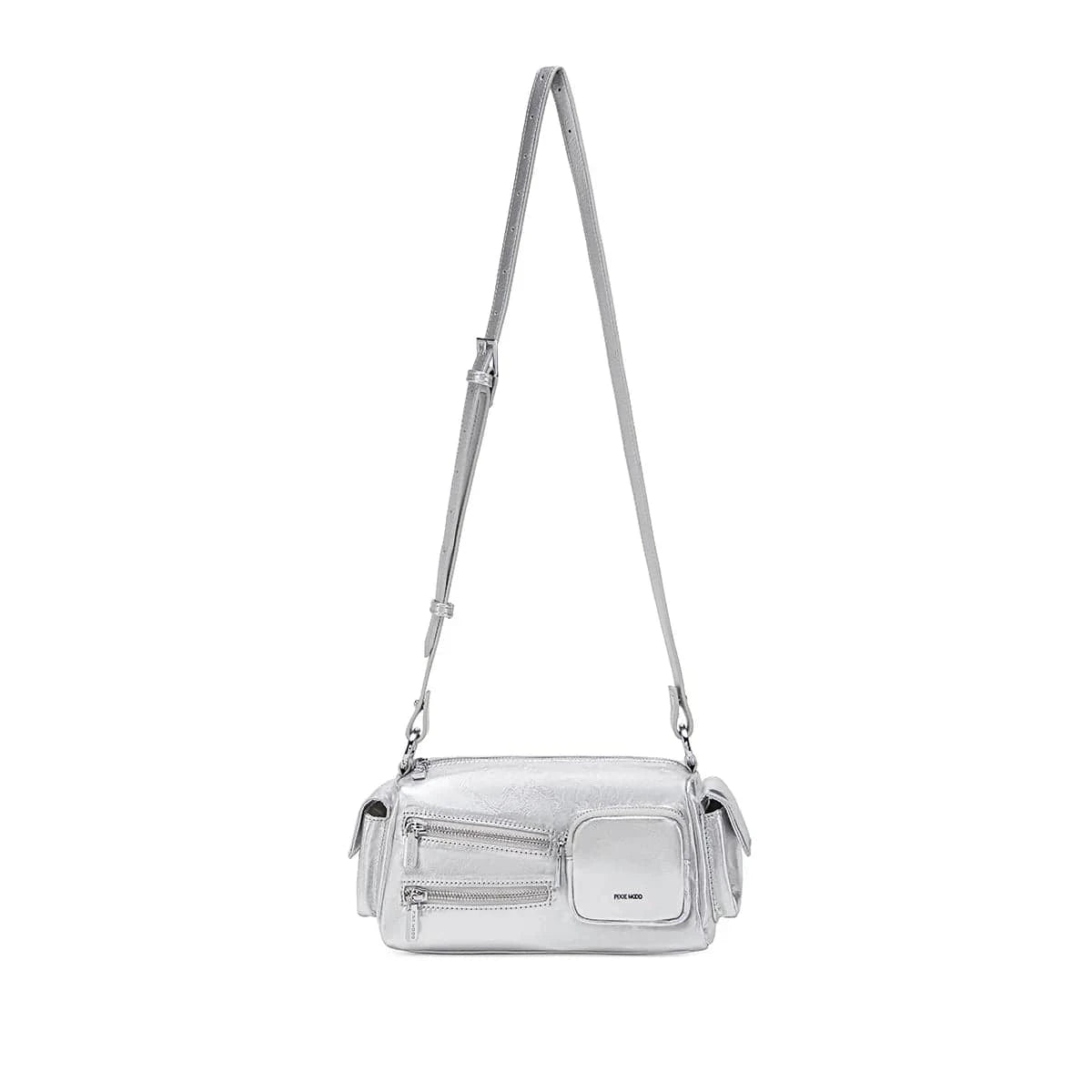 Vegan Leather Shoulder Bag for Women | Stylish Silver Crossbody Purse | Perfect for Work, Travel & Everyday Use