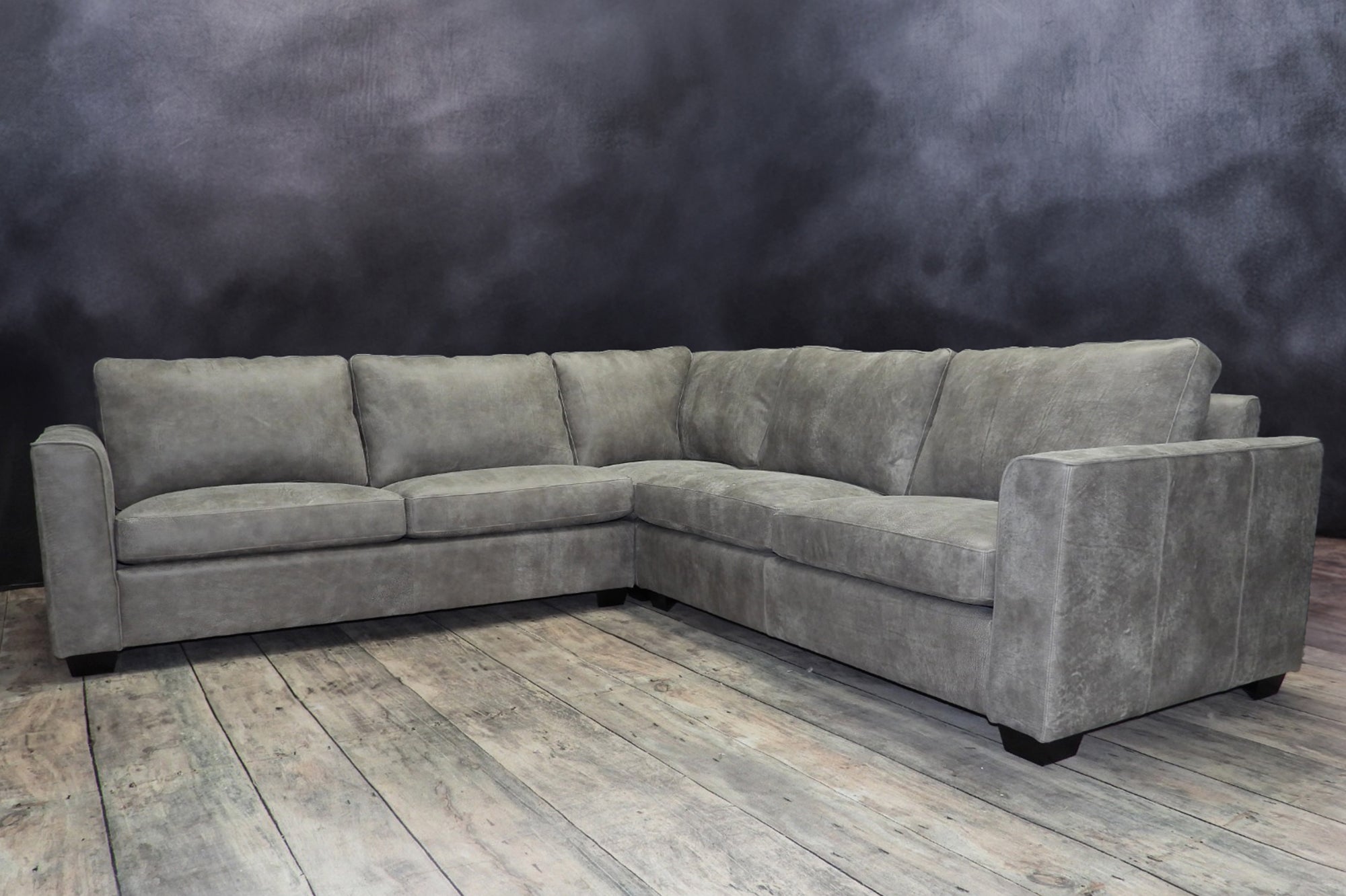 Luxury Torino Leather Sectional Sofa - Genuine Top Grain Leather, Modern L-Shaped Couch for Living Room, Family Room & Home Theater Comfort