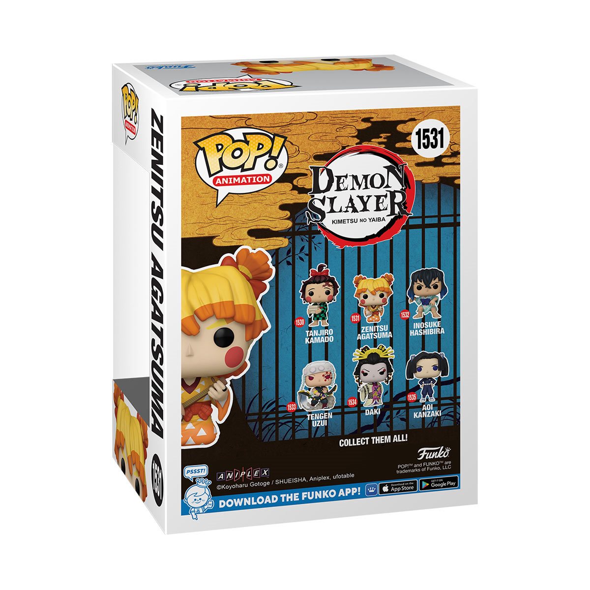Demon Slayer Zenitsu Agatsuma Kimono Funko Pop! Vinyl Figure #1531 - Anime Collectible Gift for Fans, Perfect for Display & Decor