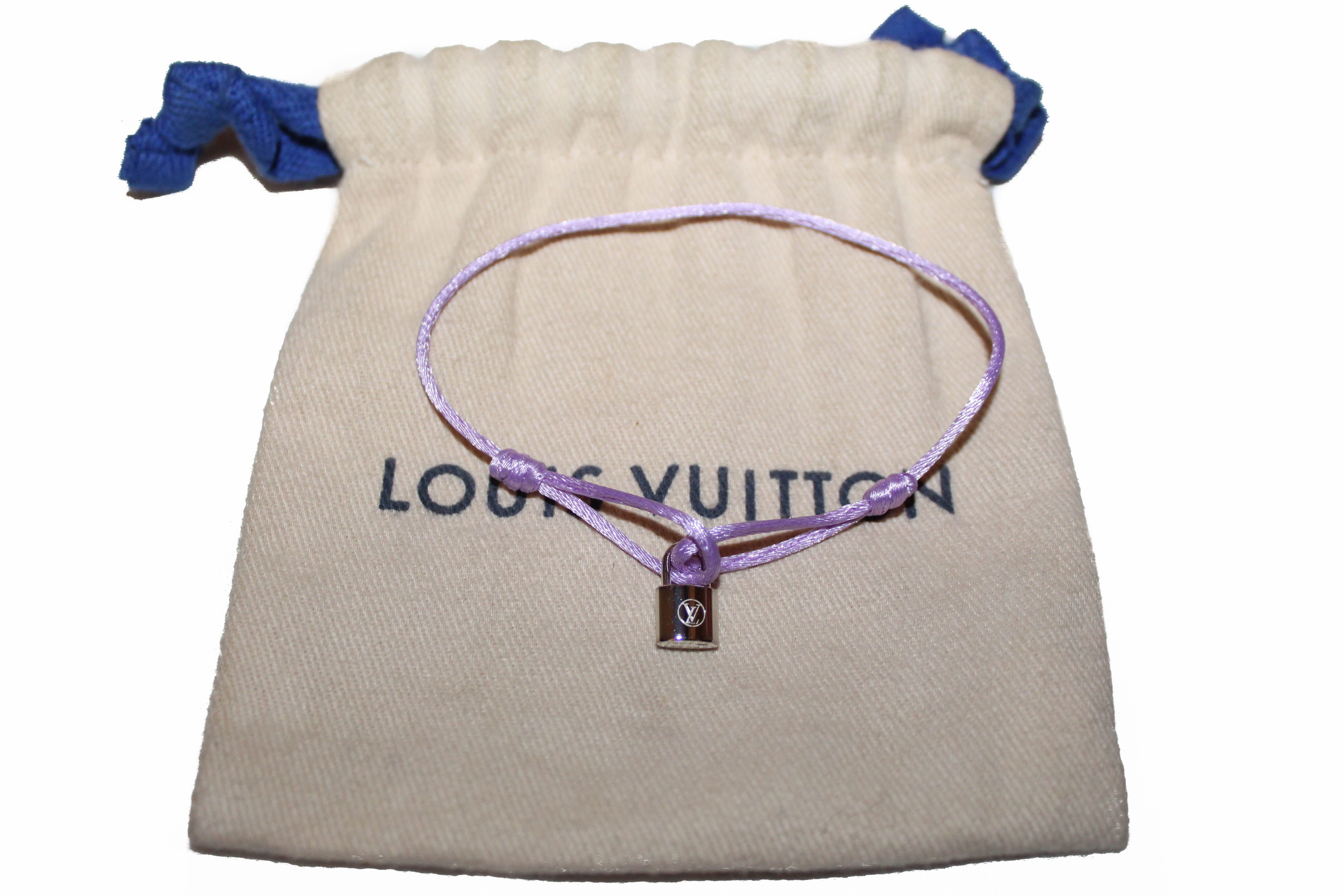 Authentic Louis Vuitton Lavender X UNICEF Sterling Silver Lockit Bracelet - Luxury Charitable Jewelry for Women, Gift for Her, Perfect for Special Occasions & Everyday Elegance