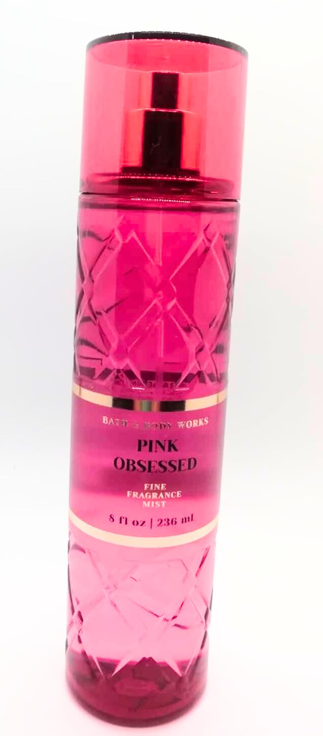 Bath & Body Works Pink Obsessed 8 oz Fine Fragrance Body Spray - Floral Vanilla Scent for Women | Perfect for Daily Use, Date Nights & Gift Giving