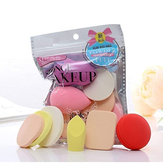 WROPZO 6-in-1 Makeup Sponge Beauty Blender Set - 6 Pack (Assorted Colors) for Flawless Foundation, Concealer & Powder Application - Perfect for Daily Makeup, Contouring & Professional Use