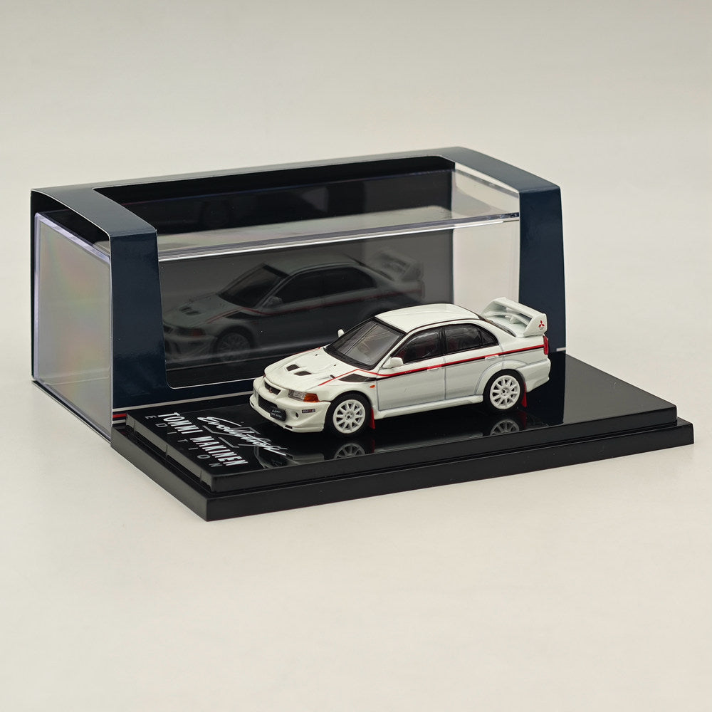 1/64 Scale Mitsubishi Lancer GSR Evolution VI Diecast Model Car - White HJ642033CW | Collectible Hobby Japan Miniature for Car Enthusiasts & Display Showcase