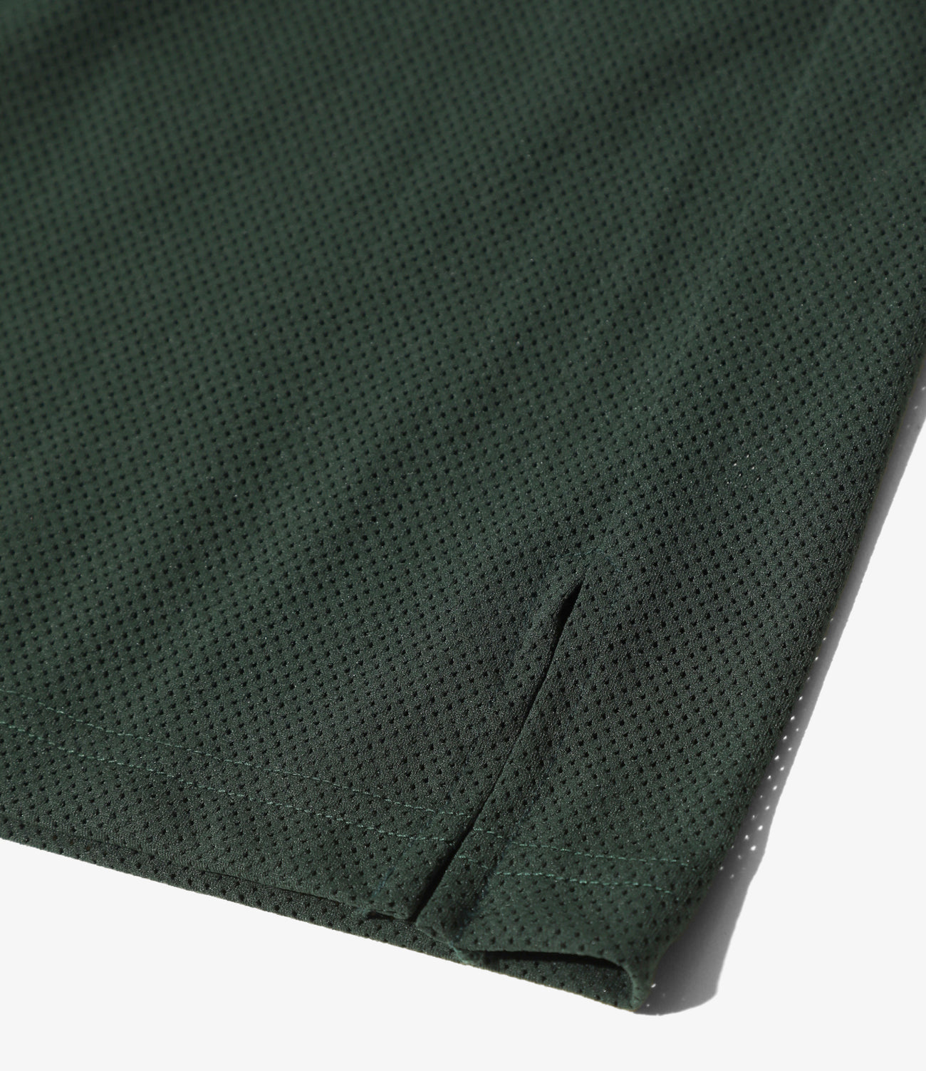 Dark Green Knit Mesh Crew Neck Shirt for Men - Breathable Casual Tee for Workout, Gym & Everyday Wear