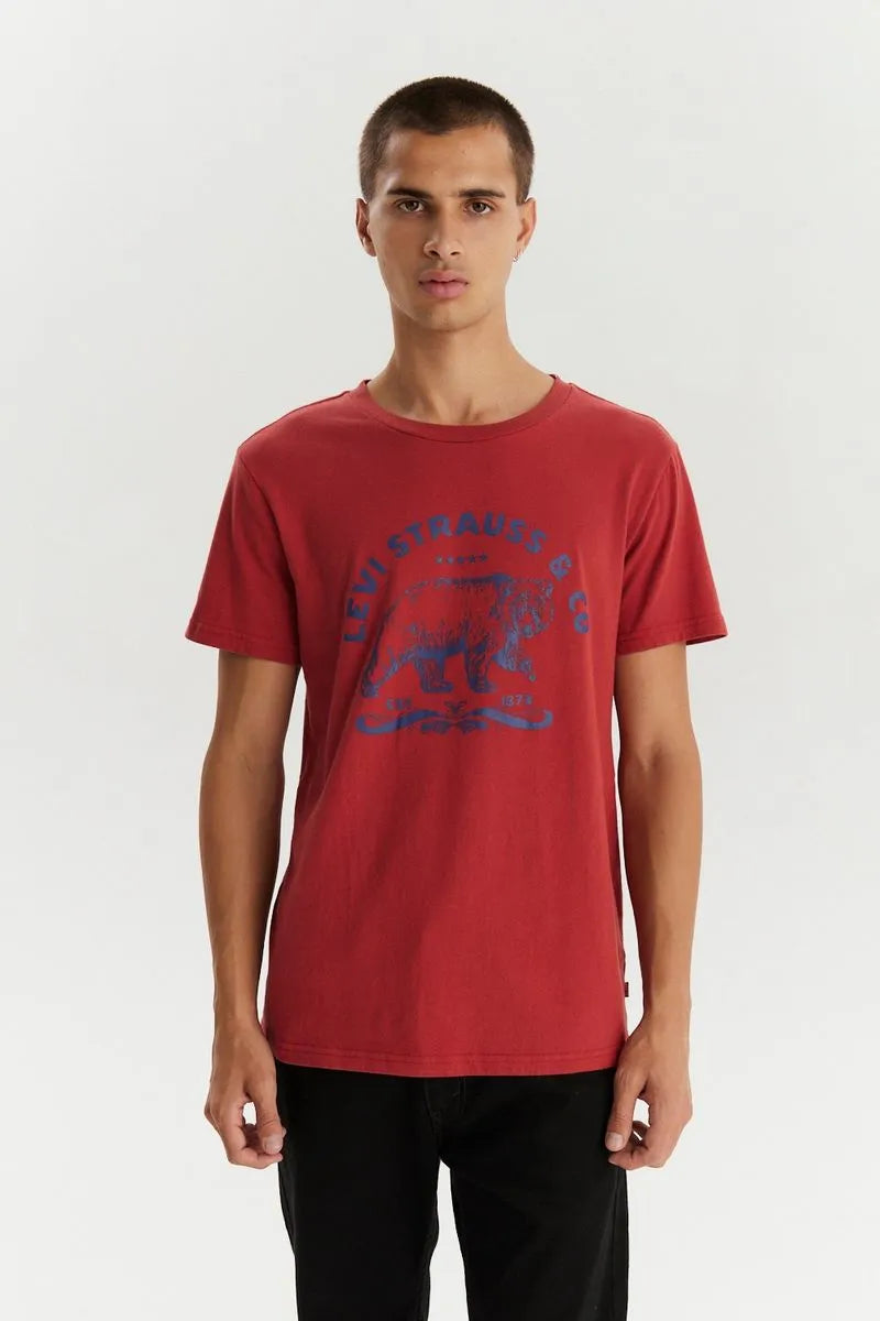 Levi's Graphic T-Shirt for Men - Big Bear Print with Set-In Neck - Casual Wear for Everyday & Street Style Outfits