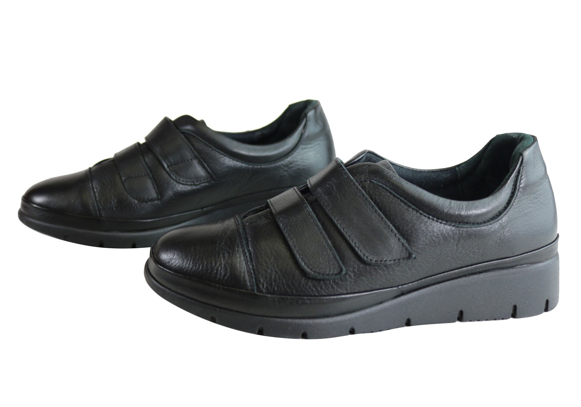 Orizonte Kerri Women's Comfortable Adjustable Strap Leather Flats - European Style Casual Shoes for Work, Walking & Everyday Wear