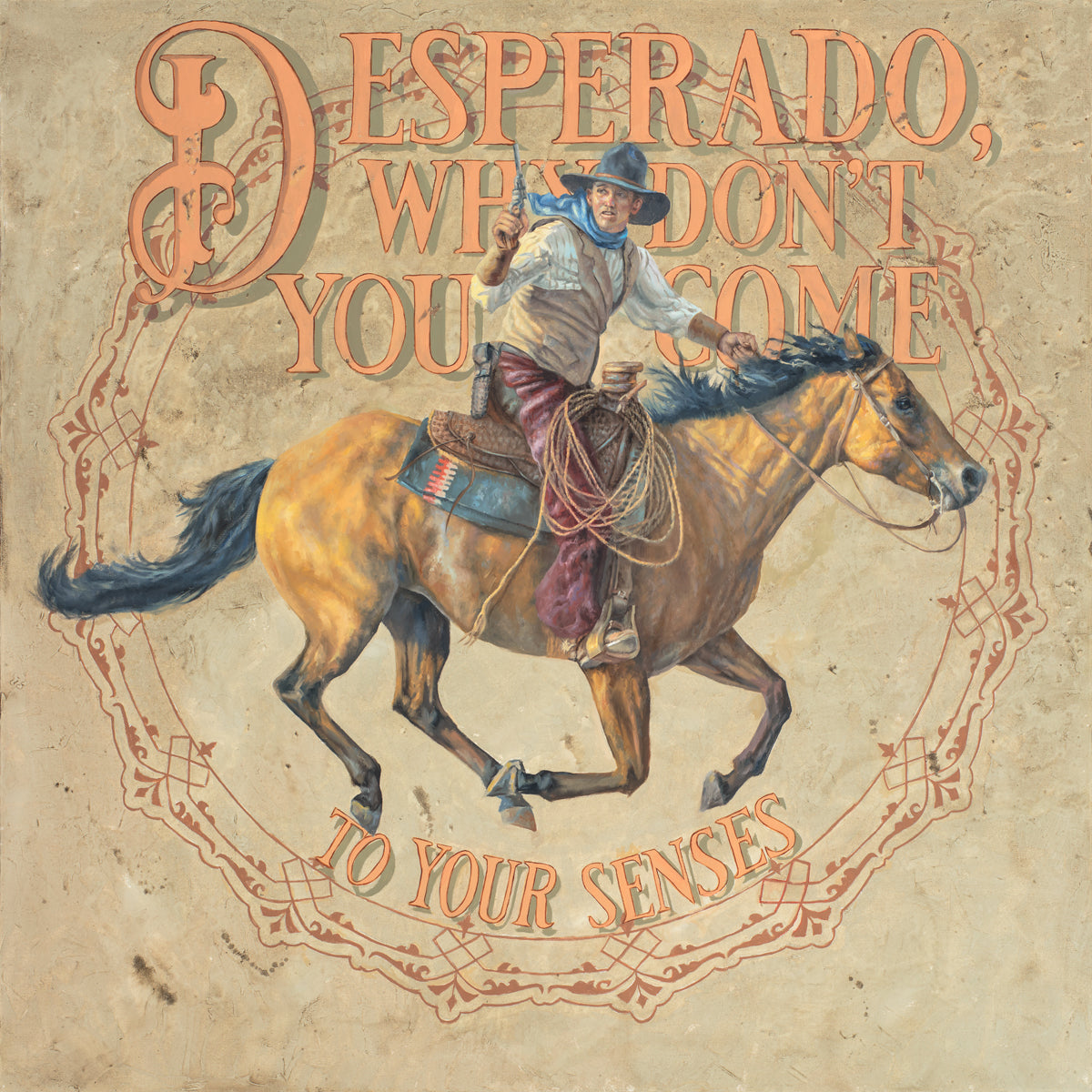Desperado Wall Art - Large Vintage Western Decor for Home & Office | Perfect for Living Room, Bedroom, or Cowboy-Themed Spaces