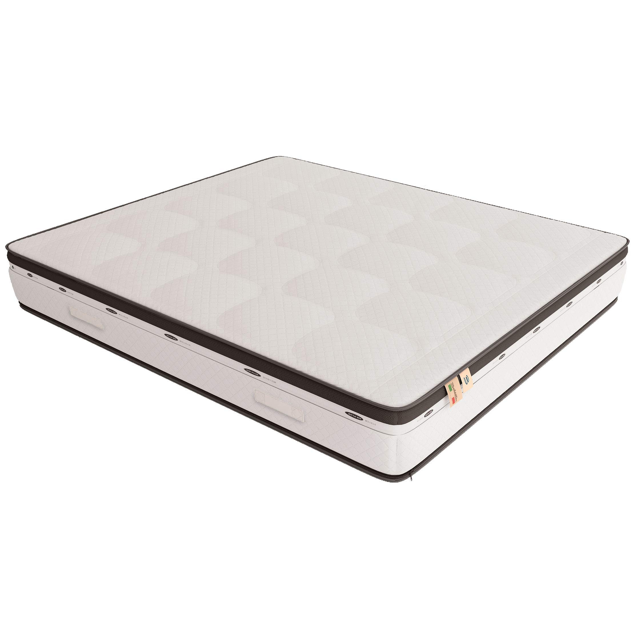 Baldiflex Bonjour Memory Foam & Waterfoam Mattress with Quilted 3D Air Fresh Cover - Premium Comfort for Back Pain Relief, Pressure Relief, and Cool Sleep - Ideal for Bedrooms, Guest Rooms, and Dormitories