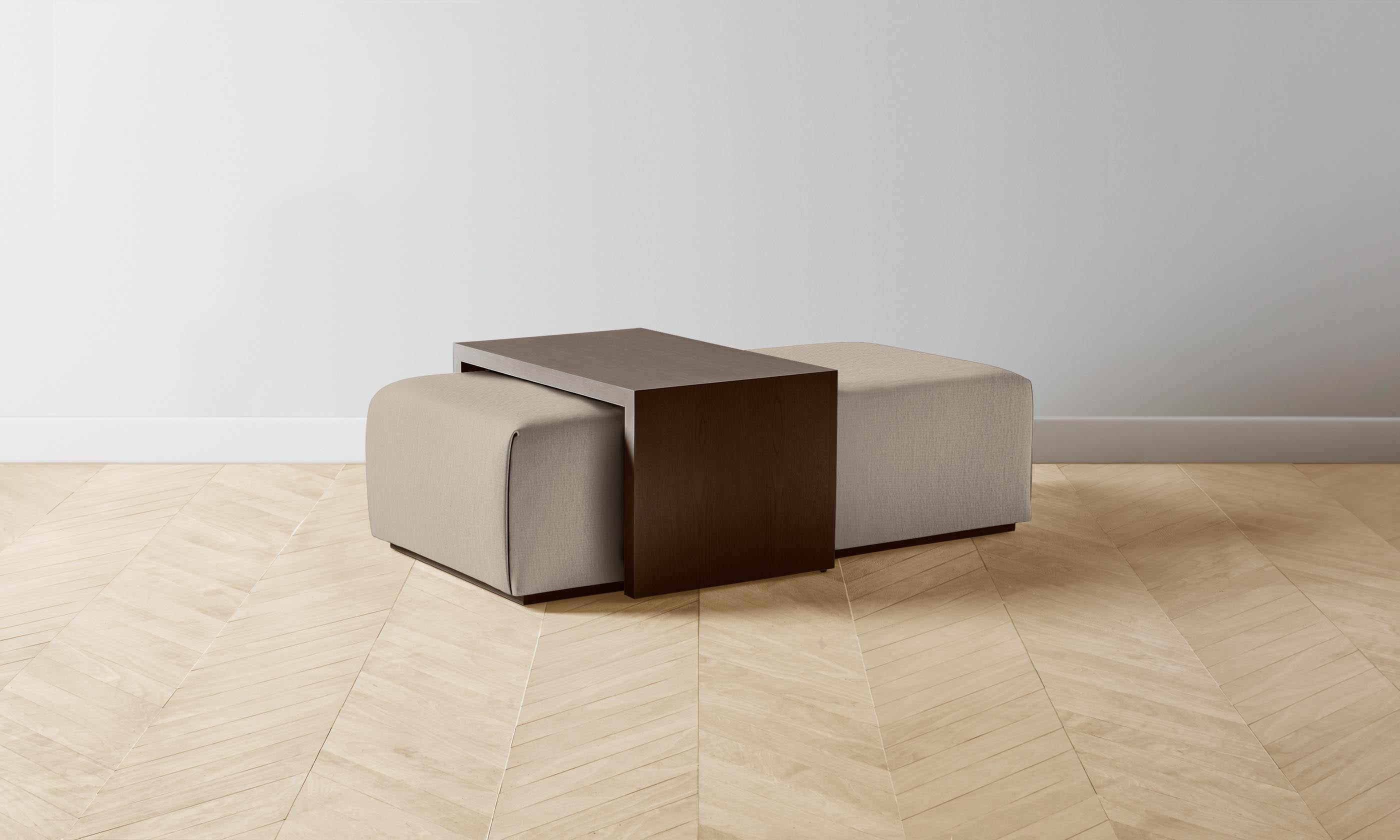 The Bowery Ottoman - Performance Bouclé Morel Fabric, Modern Living Room Footrest & Storage Bench - Perfect for Small Spaces, Home Decor & Cozy Seating