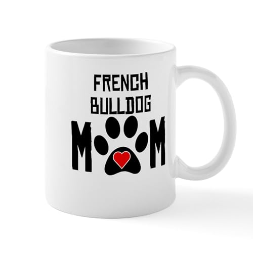 White - French Bulldog Mom Mugs