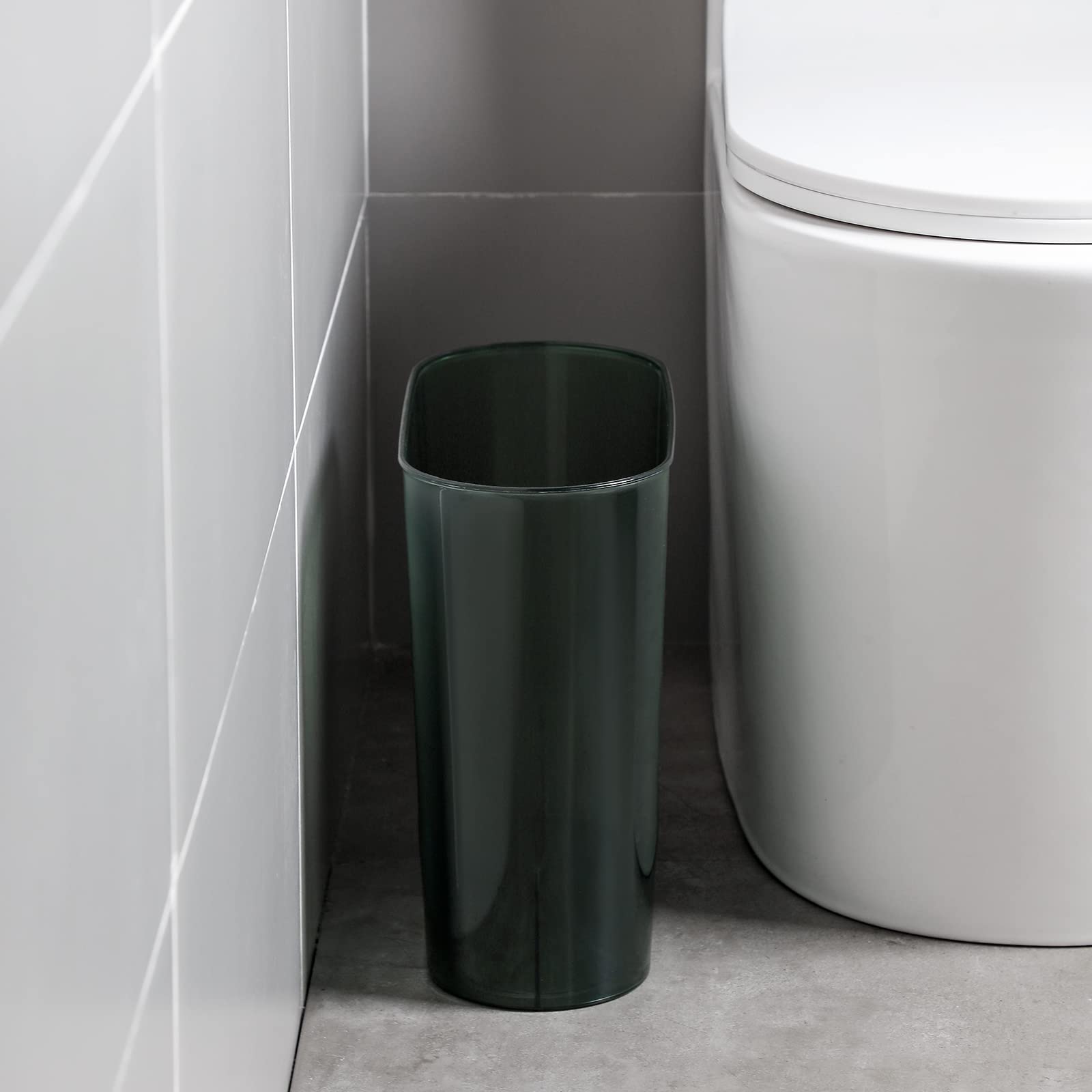 Anyoifax 3 Gallon Slim Trash Can - Small Waste Basket for Bathroom, Bedroom, Kitchen, Office & Dorm | Space-Saving Under Desk Garbage Bin | Eco-Friendly Green Waste Container - Perfect for Home, Office & College Dorm Organization