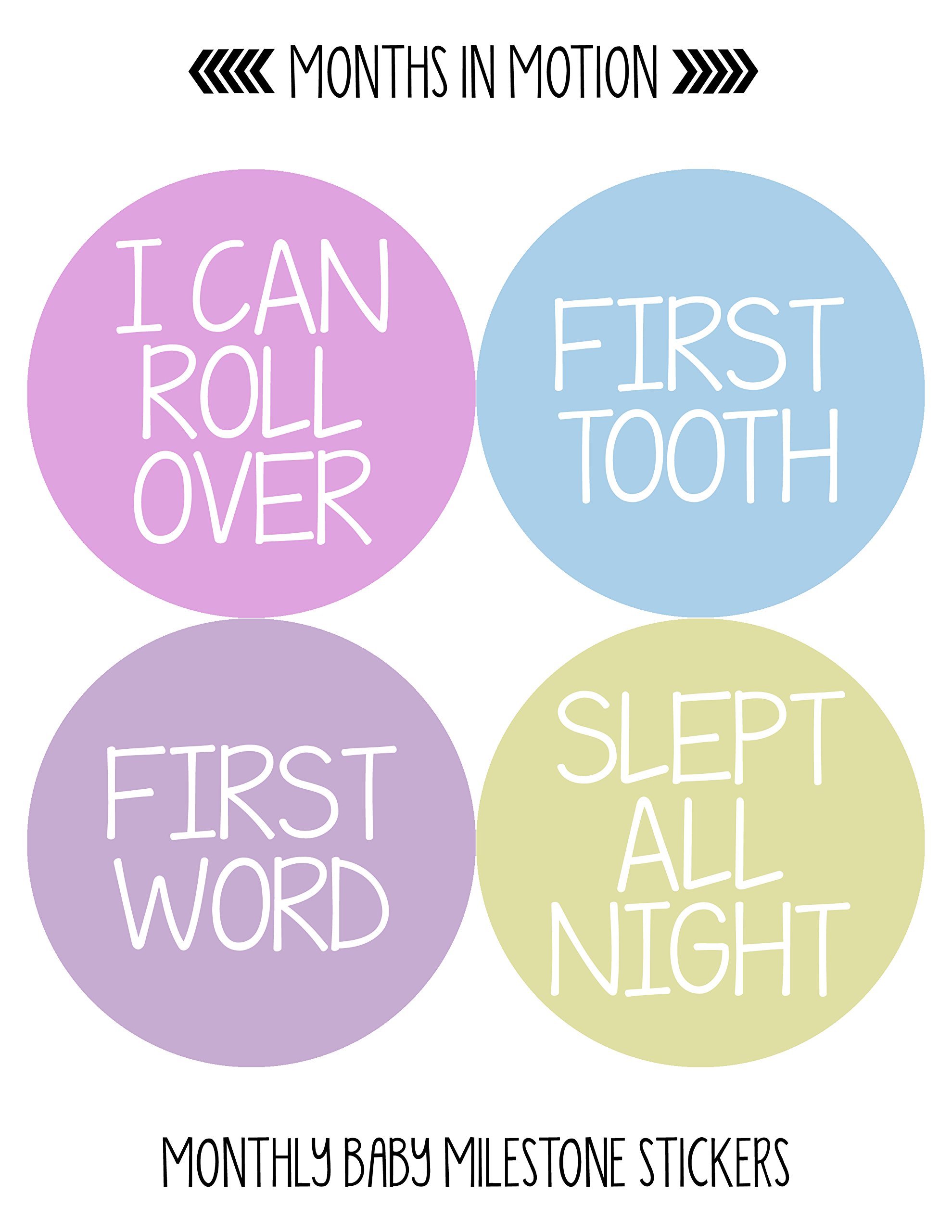 Baby Milestone Stickers for Newborn Girls - 20-Pack Monthly Growth Tracking Decals - Perfect for Baby Photo Shoots, Scrapbooking & Memory Keepsakes