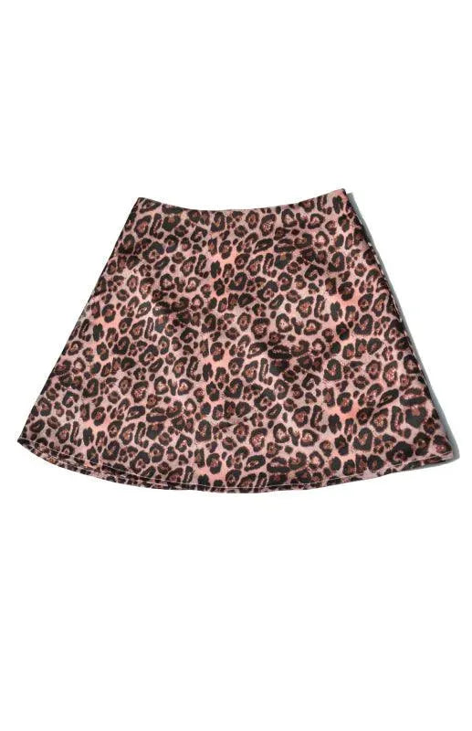 Women's High Waist Satin Printed A-Line Mini Skirt - Sexy Stretchy Party Skirt for Night Out, Club, Date Night & Summer Outfits