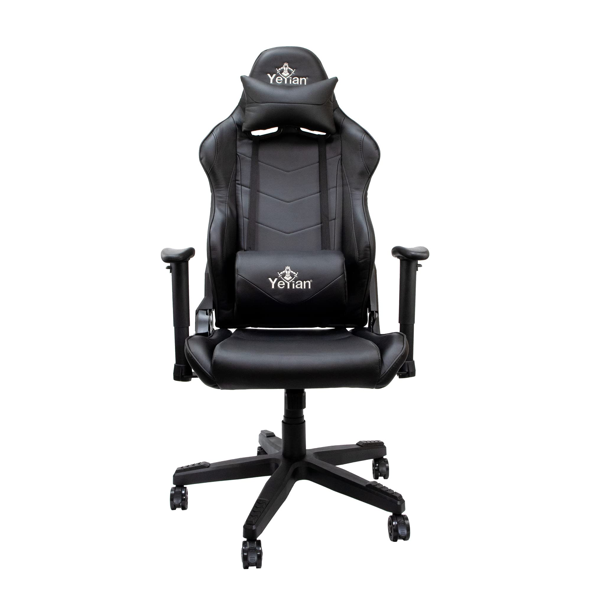 YEYIAN Ergonomic Gaming Chair - High Back PC Racing Office Chair with Adjustable Height, Reclining, Lumbar Support & Headrest - 330lbs Capacity - Black - Perfect for Esports, Gaming & Home Office Workspaces