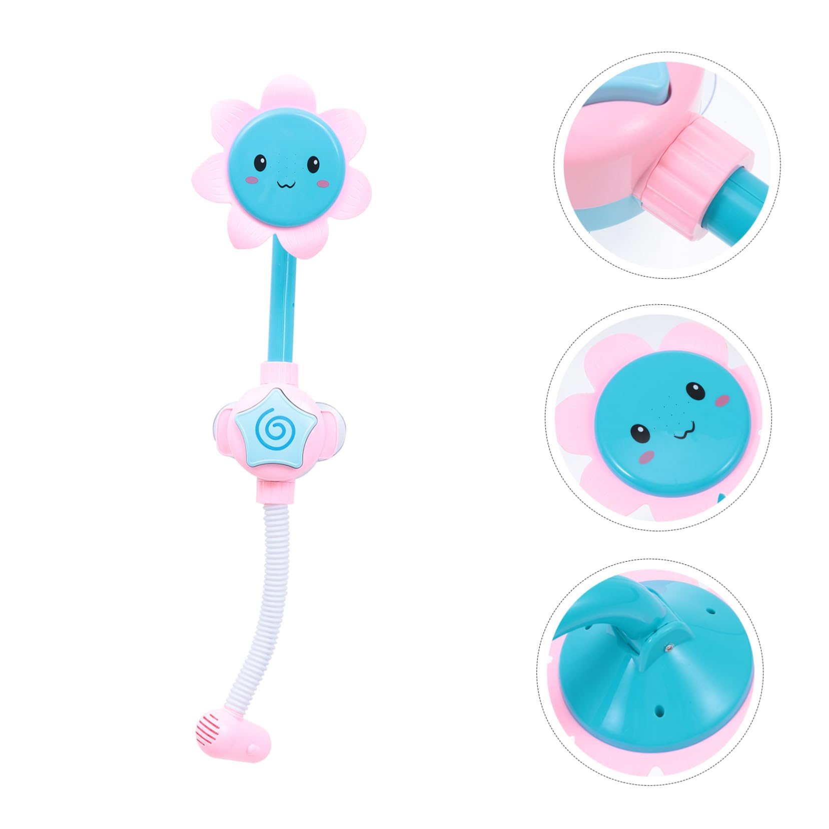 VICASKY 2 Pack Sunflower Bath Toys for Kids - Fun Cartoon Shower Play Set, Durable Plastic Water Toys for Toddlers (Blue) - Perfect for Bathtime Fun, Sensory Play & Early Learning