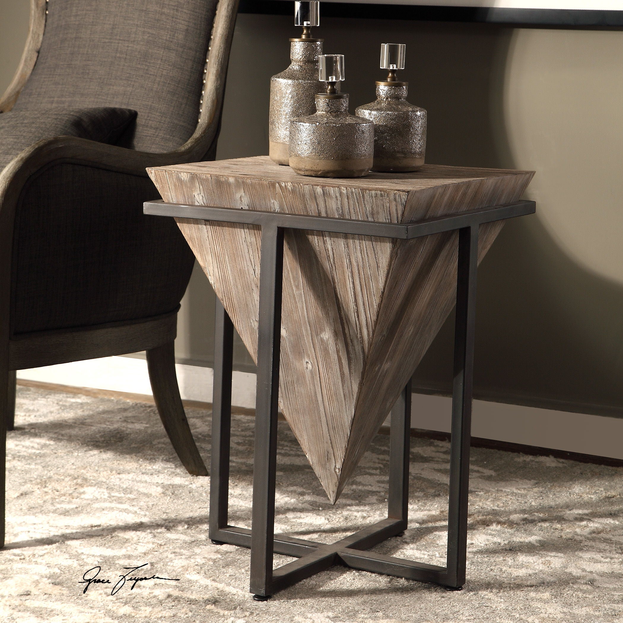 Bertrand Wood Accent Table Light Brown - Modern Side Table for Living Room, Bedroom & Office - Rustic End Table with Sturdy Wooden Frame - Perfect for Home Decor, Coffee Table Alternative
