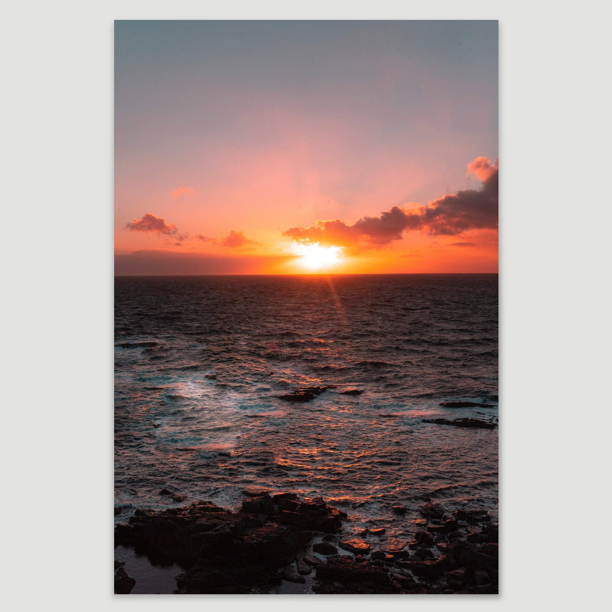 Calm Seas Beach Canvas Wall Art - 32x48 Inch Coastal Photography Print for Relaxing Home & Office Decor | Blue Ocean Waves, Serene Seascape, Modern Living Room & Bedroom Wall Decor