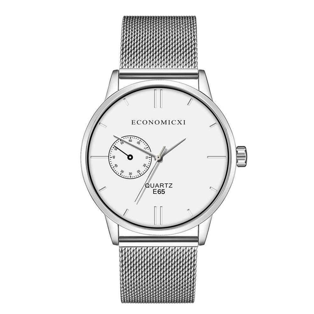 **Men's Stainless Steel Mesh Watch - Quartz Analog Business Watch for Men - Stylish & Durable Fashion Accessory for Office, Casual & Formal Events**