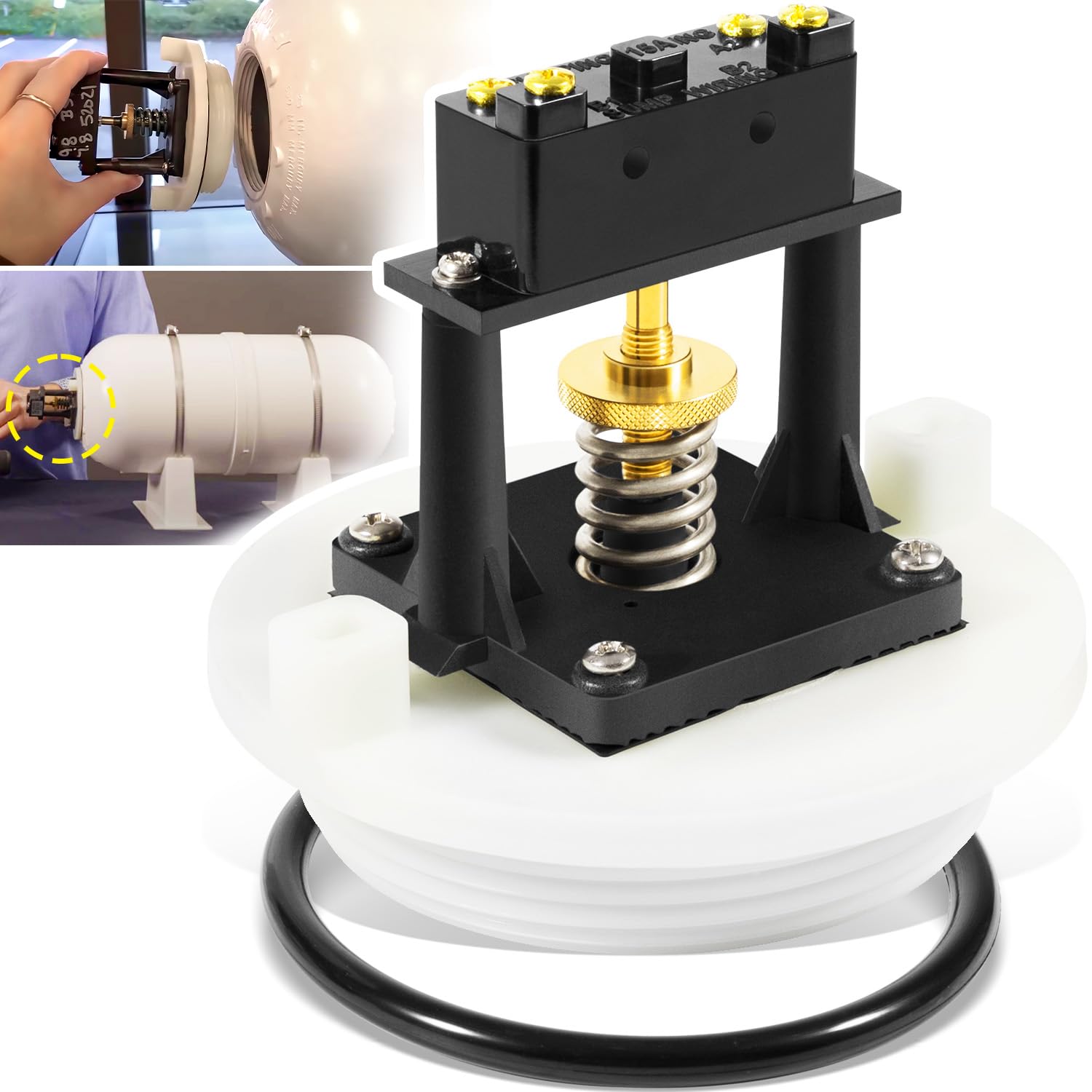 Dometic Sealand 385318032 Vacuum Tank Switch Kit Replacement - White | Compatible with RV Toilet Systems & Marine Sanitation