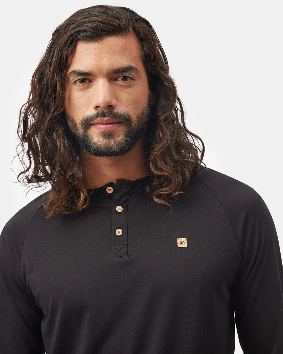 Classic Men's Henley Long Sleeve Shirt - Comfortable Cotton Casual Wear for Everyday & Outdoor Activities