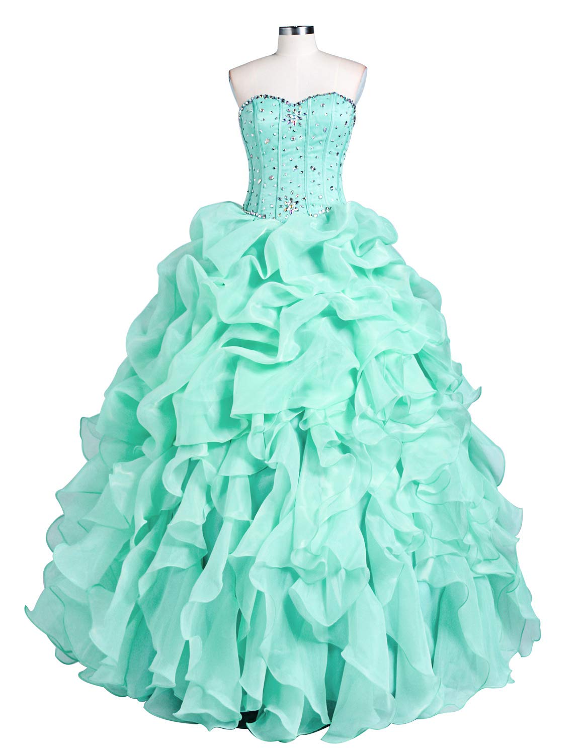 Happy Lemon Beaded Prom Dress with Sweep Train - Elegant Ball Gown for Wedding, Quinceañera & Formal Events
