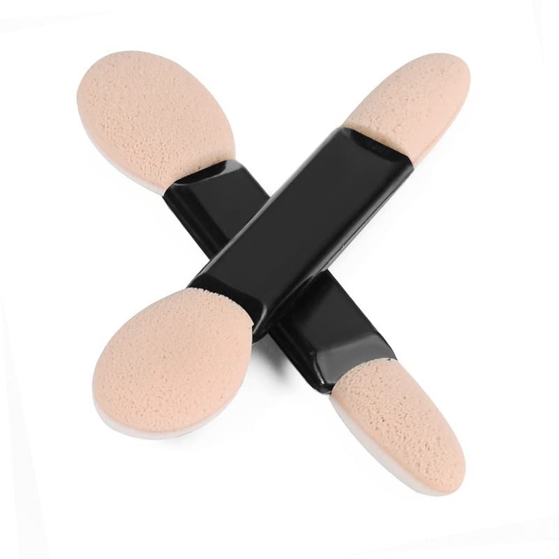 Belicia 12-Piece Disposable Dual-Sided Eyeshadow Sponge Applicators with Oval Tips - Soft Makeup Brushes for Blending & Smokey Eye Looks - Perfect for Travel, Professional Makeup Kits & Daily Beauty Routine