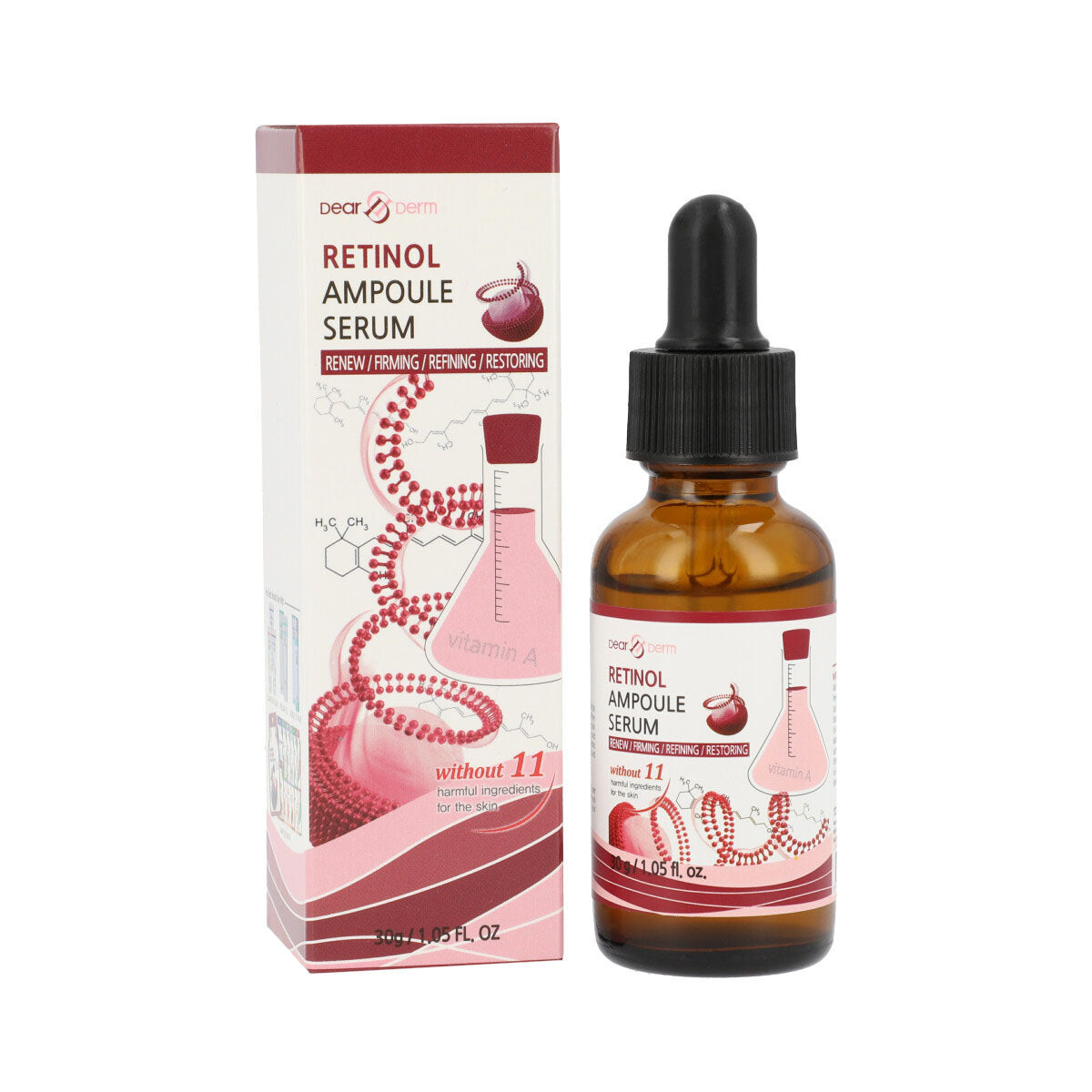 Best Retinol Ampoule Serum for Anti-Aging & Skin Rejuvenation - Brightening Facial Treatment for Wrinkles & Fine Lines - Perfect for Night Skincare Routine