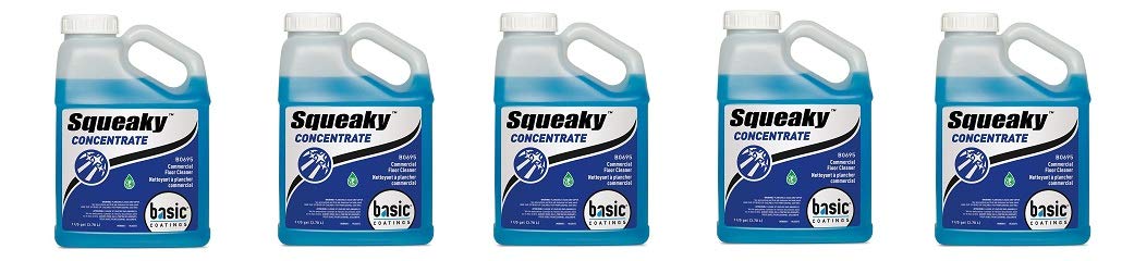 SQK CONC GAL Squeaky Concentrate Cleaner - 1 Gallon (5-Pack) | Professional Floor & Surface Cleaner for Wood, Tile & Concrete | Ideal for Homes, Gyms & Commercial Spaces