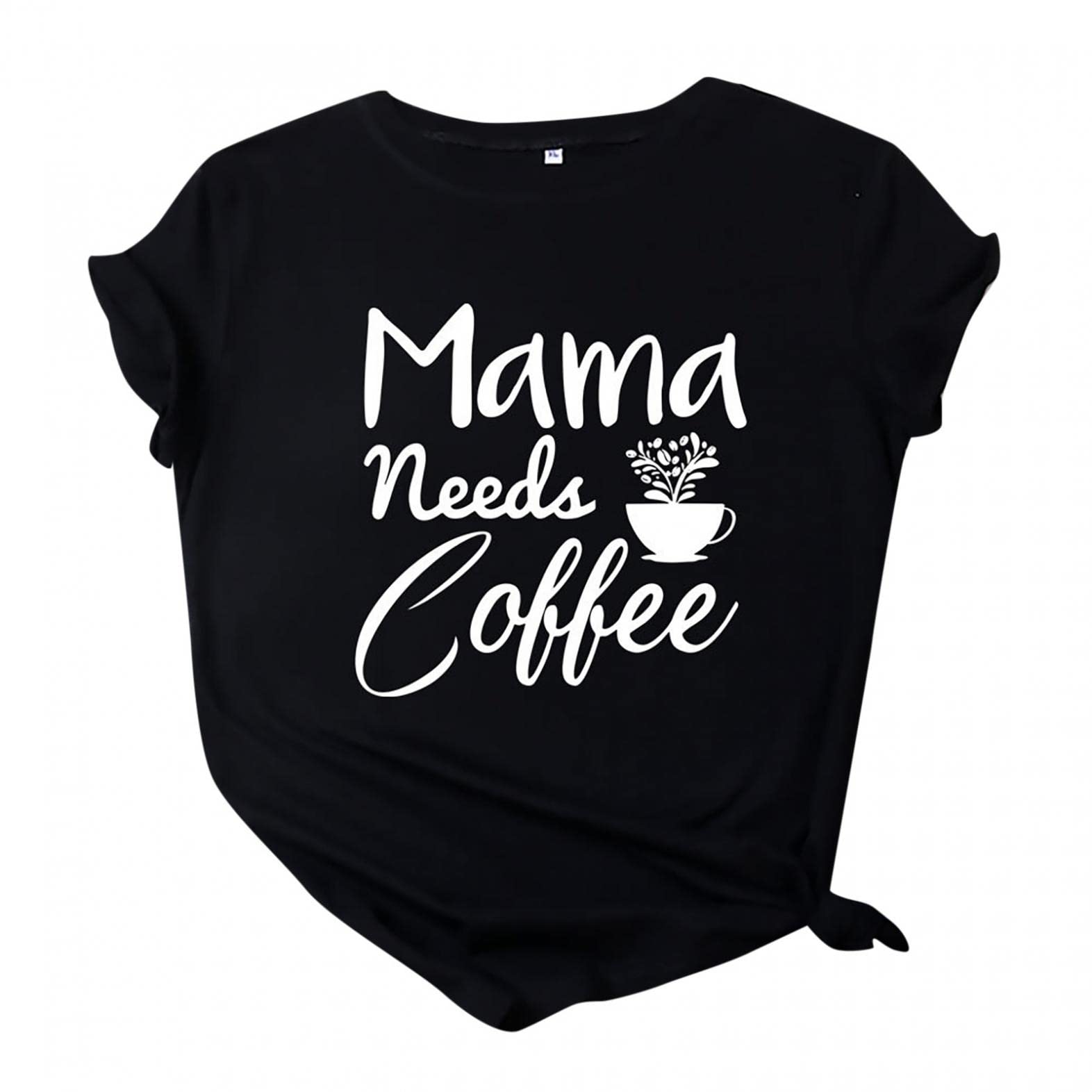 Funny Mama Lightning Graphic Tee - Women's Short Sleeve Letter Print T-Shirt for Summer | Casual Wear, Gift Idea & Funny Outfit