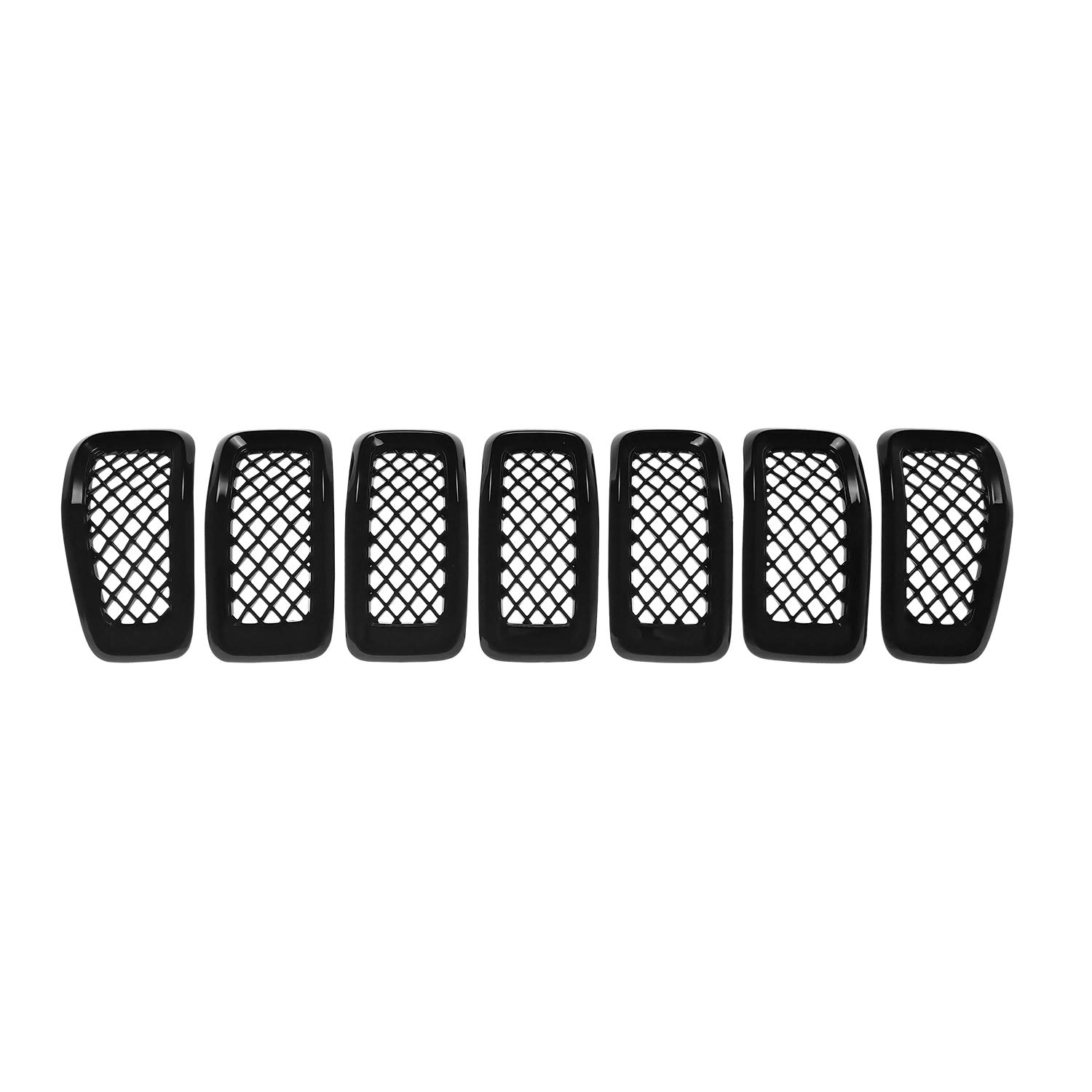 Gloss Black Grille Overlay for Jeep Cherokee 2014-2018 | Front Bumper Cover | Easy Installation | Perfect Fit | Upgrade Your Jeep's Style for Off-Road & Daily Driving