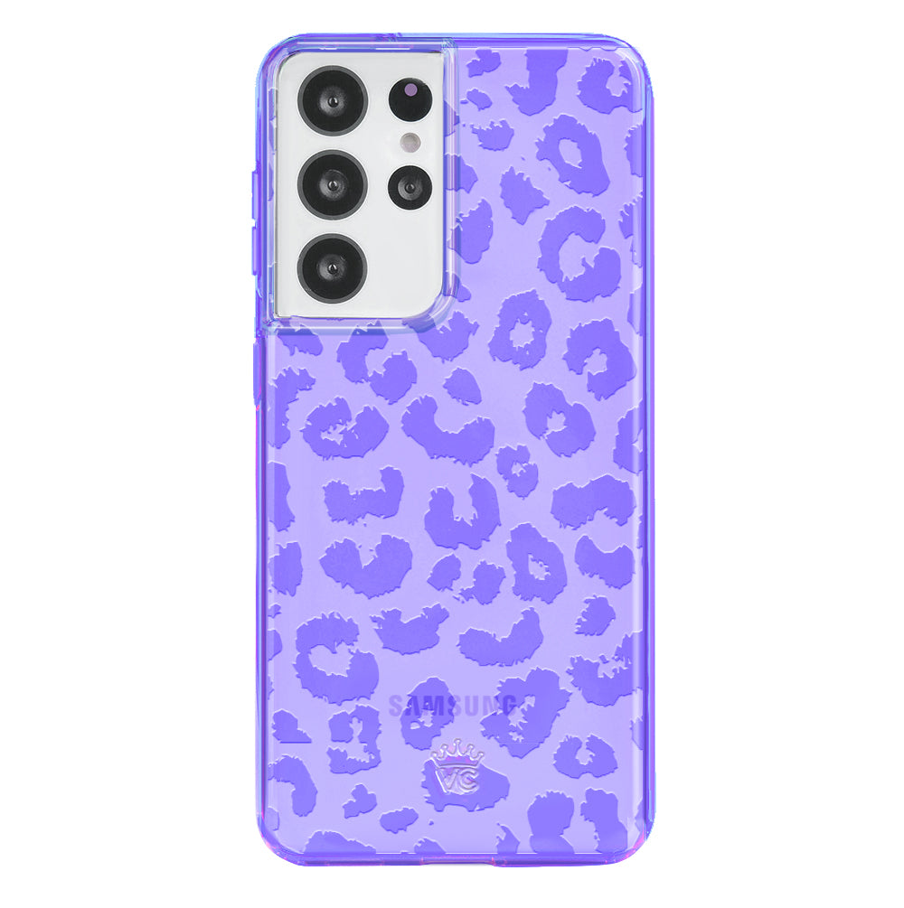 Samsung Galaxy Phone Case - Electric Purple Leopard Print Protective Cover | Slim Fit, Shockproof Design for Everyday Use & Fashion Statement