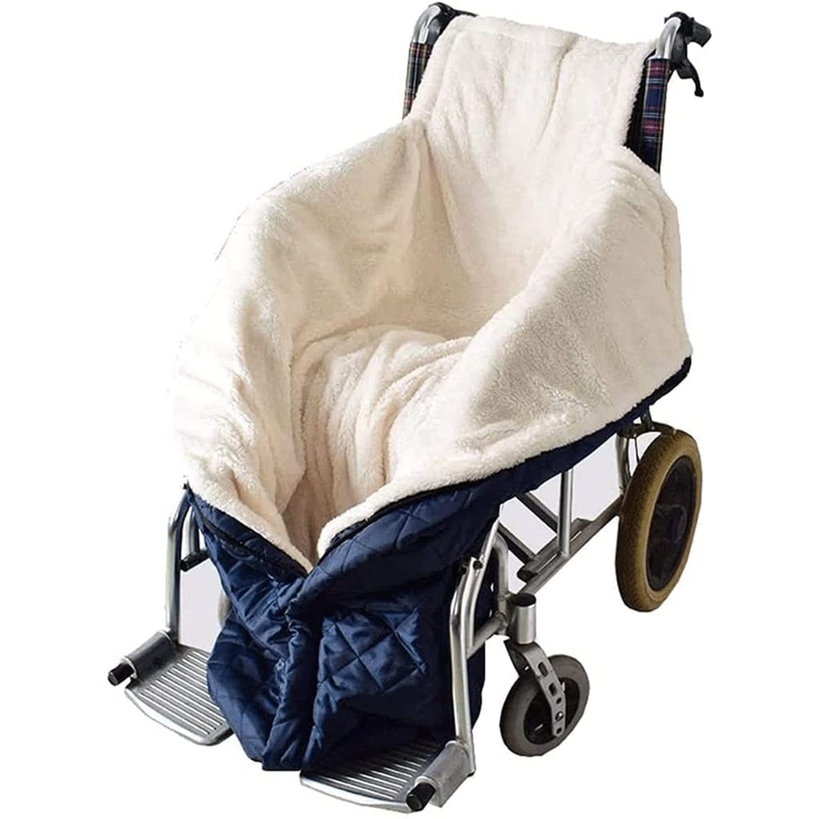**Wheelchair Warmer Cover for Adults - Windproof Winter Blanket with Zipper - Leg & Back Warm Bag for Elderly & Patients - Ideal for Cold Weather & Indoor/Outdoor Use**