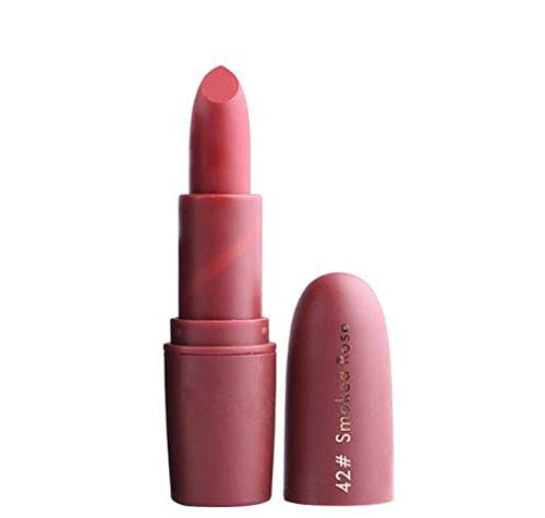 Miss Rose Creme Lipstick Bullet - Smoked Rose Shade #42, Maroon Long-Lasting Lip Color, 3.4g | Perfect for Date Night, Parties & Everyday Wear