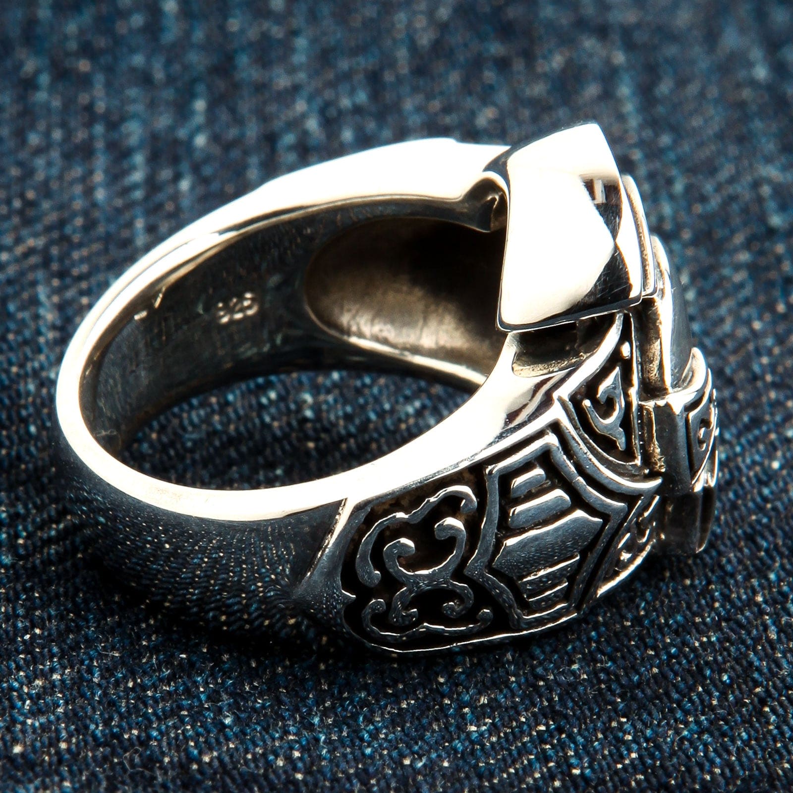 Roman Warrior Helmet Sterling Silver Ring - Medieval Knight Jewelry for Men - Perfect for Renaissance Fairs, LARP Costumes & Historical Reenactments