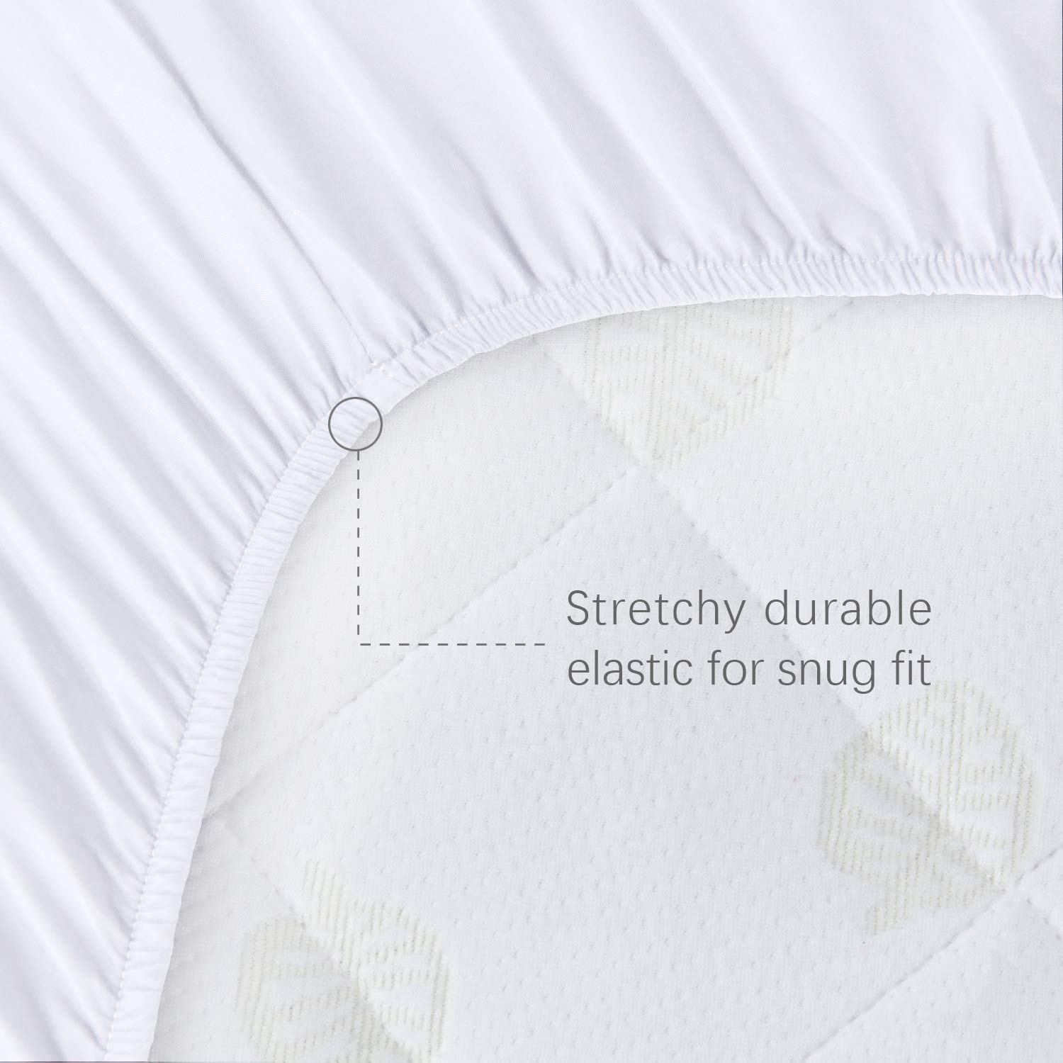 Waterproof Bassinet Mattress Pad Cover - 2 Pack Ultra Soft Bamboo Viscose Terry Surface, Breathable & Easy Care - Compatible with ANGELBLISS Baby Bassinet | Perfect for Nursery, Daycare & Travel Use