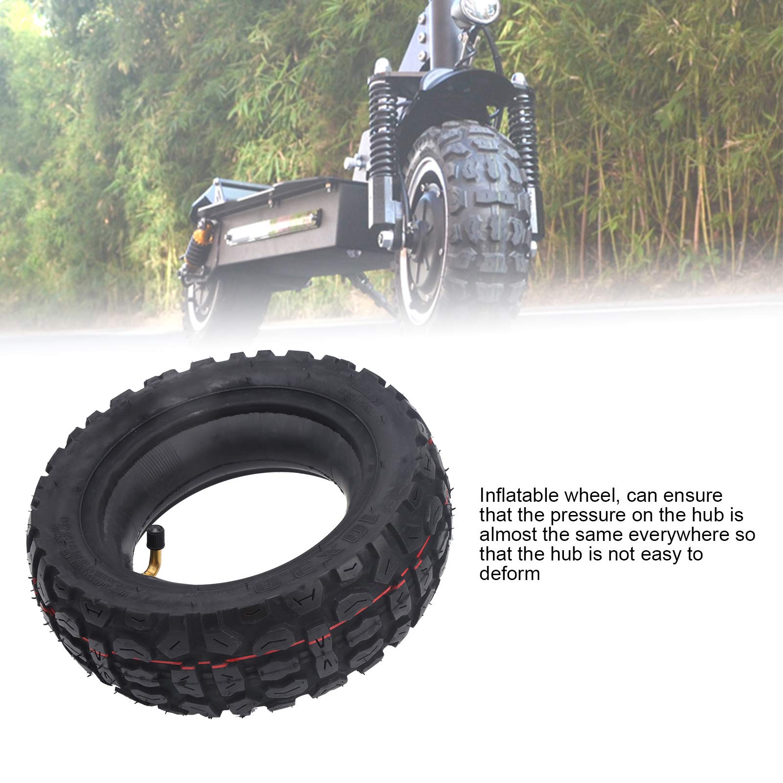 10x3.0 Electric Scooter Tires - 10 Inch Anti-Skid Inner & Outer Tube Set - Thickened Durable Replacement Tires for Electric Scooters and E-Bikes - Perfect for Commuting, Off-Roading and Urban Riding